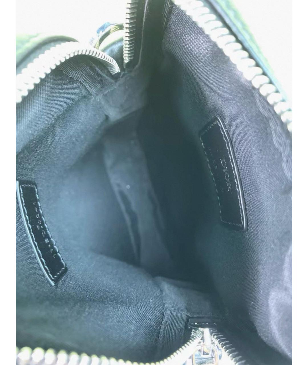 CHRISTIAN DIOR Черная кожаная барсетка, фото 5