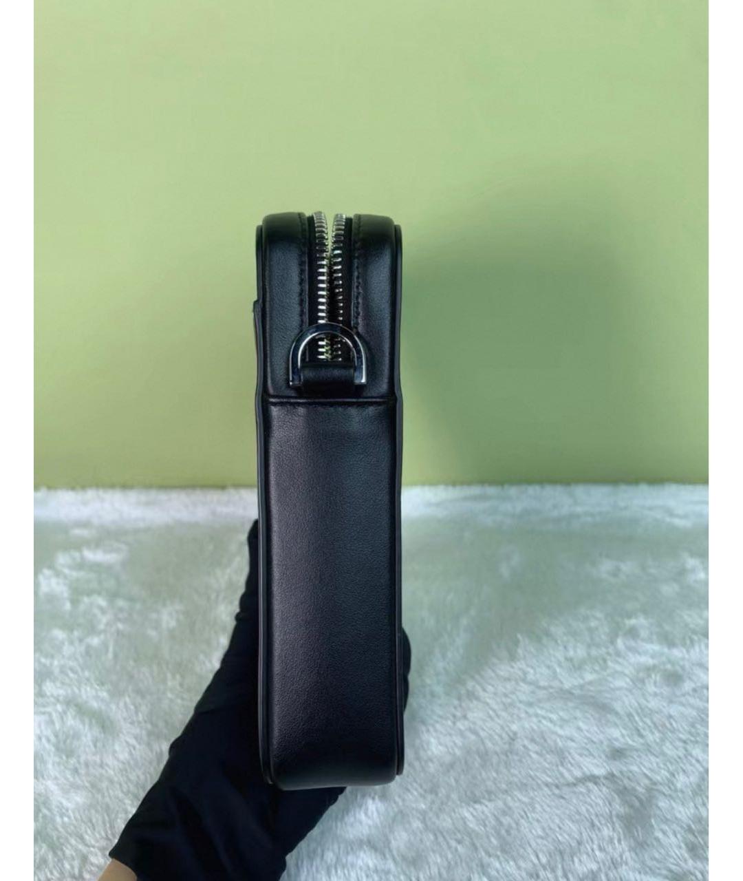 CHRISTIAN DIOR Черная кожаная барсетка, фото 6