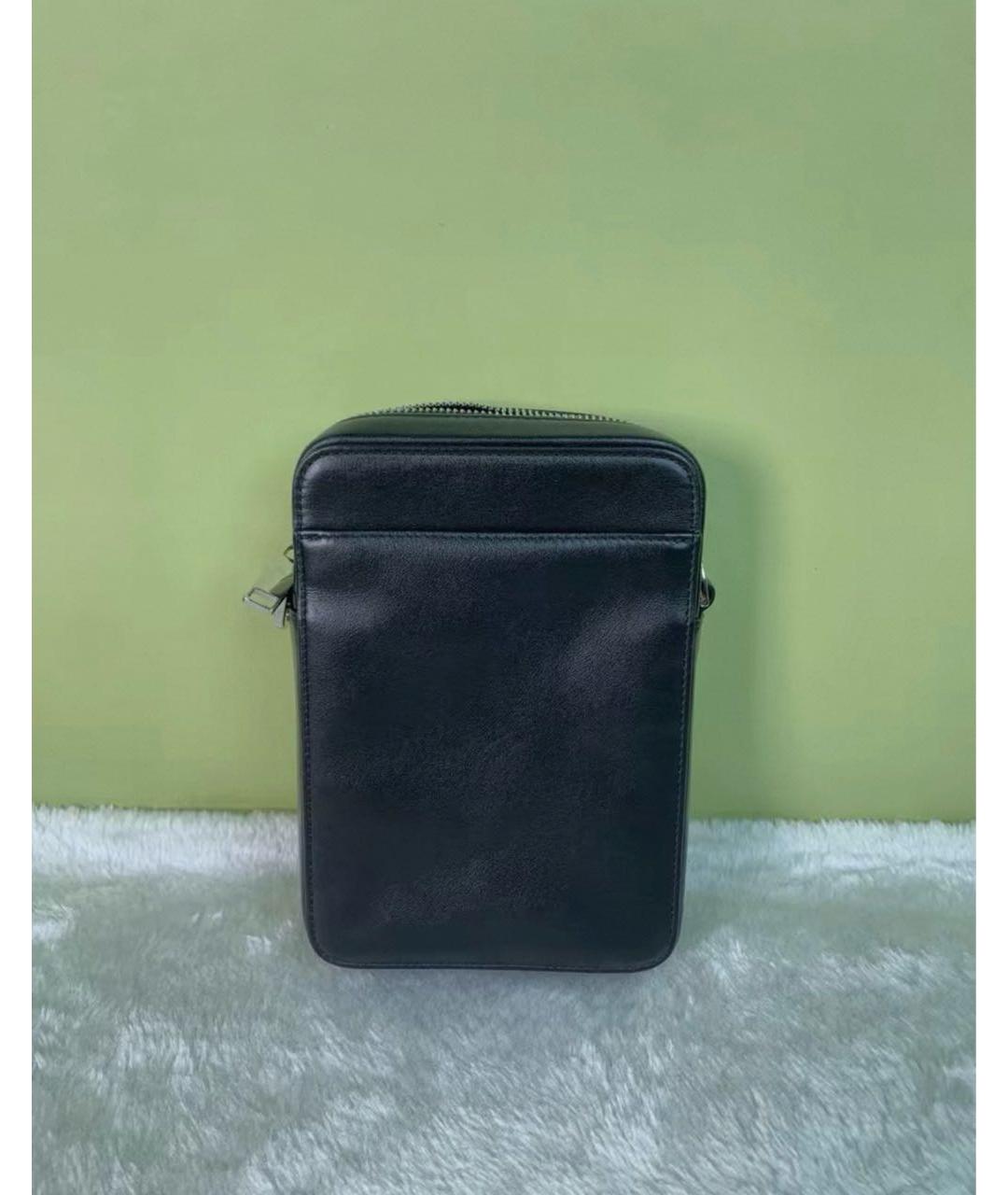 CHRISTIAN DIOR Черная кожаная барсетка, фото 3