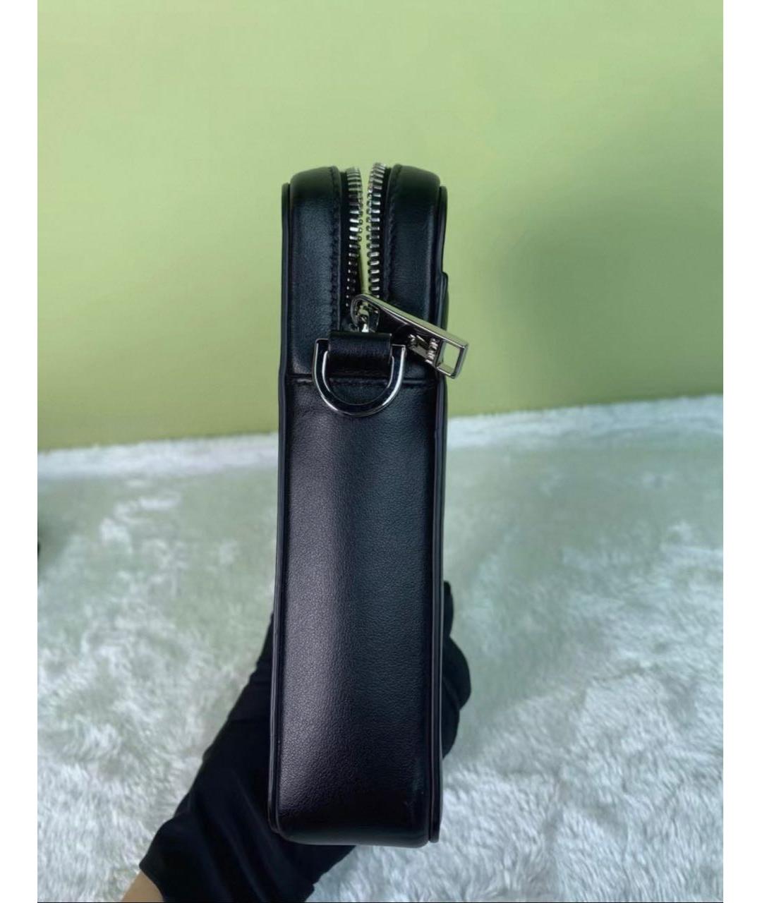 CHRISTIAN DIOR Черная кожаная барсетка, фото 7