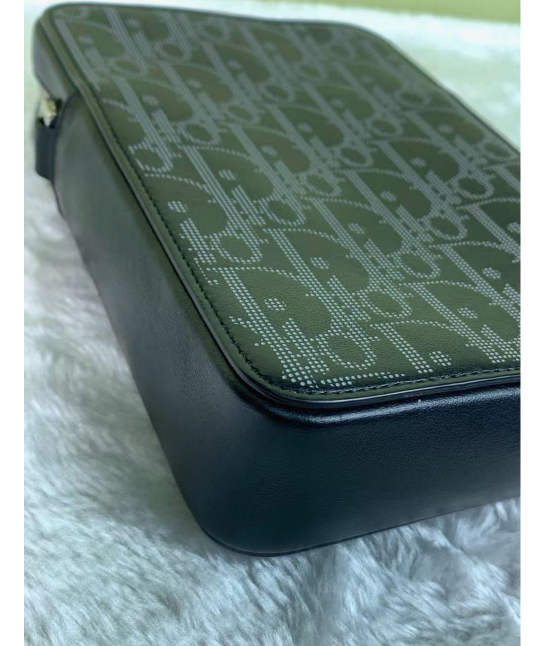 CHRISTIAN DIOR Черная кожаная барсетка, фото 4