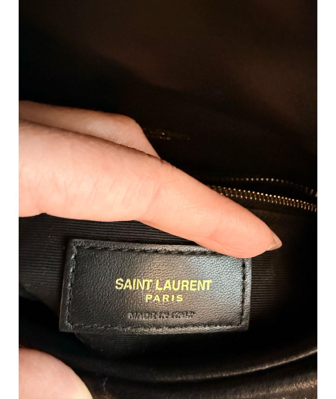SAINT LAURENT Черная кожаная сумка через плечо, фото 4