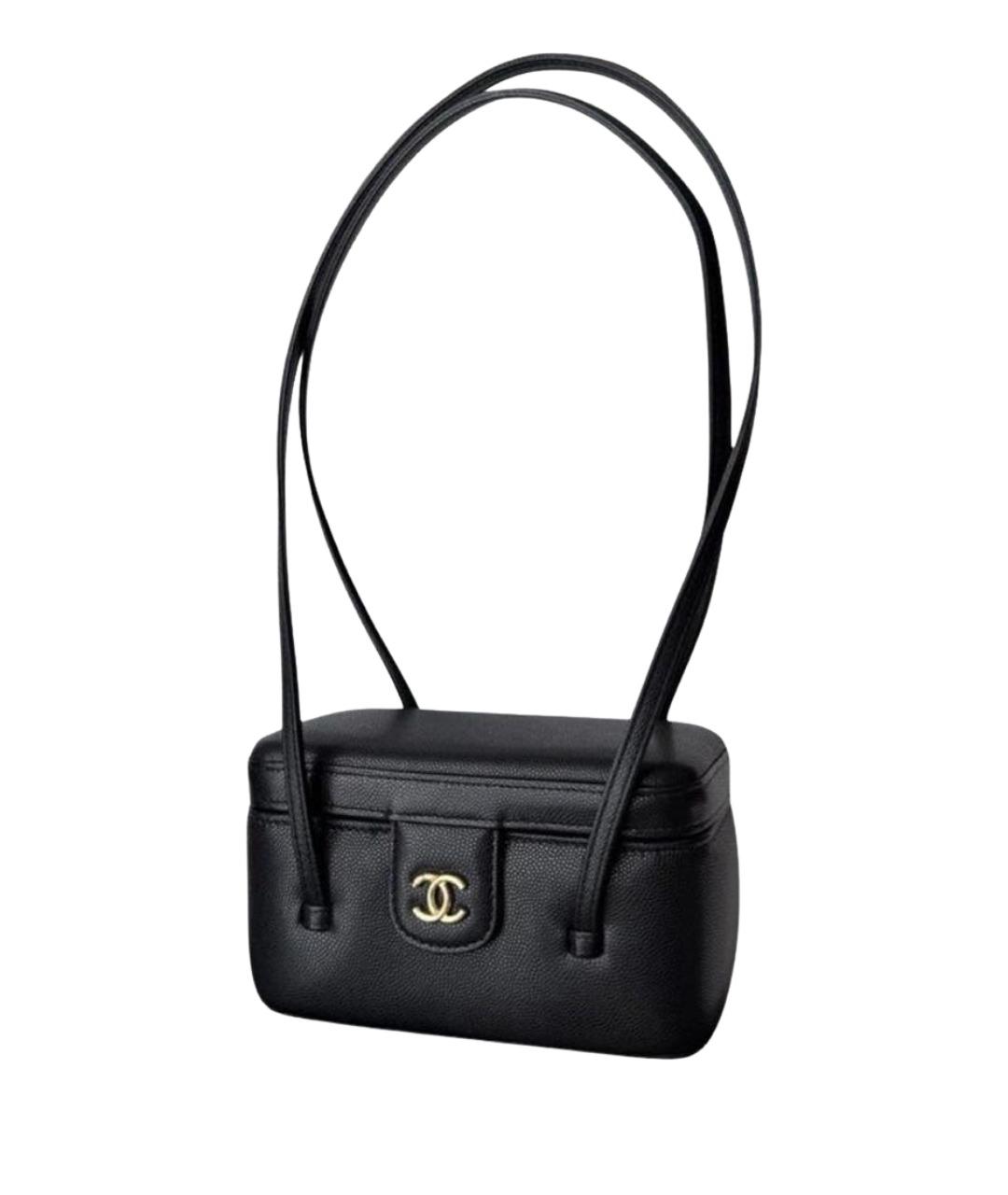 CHANEL Черная кожаная сумка через плечо, фото 1