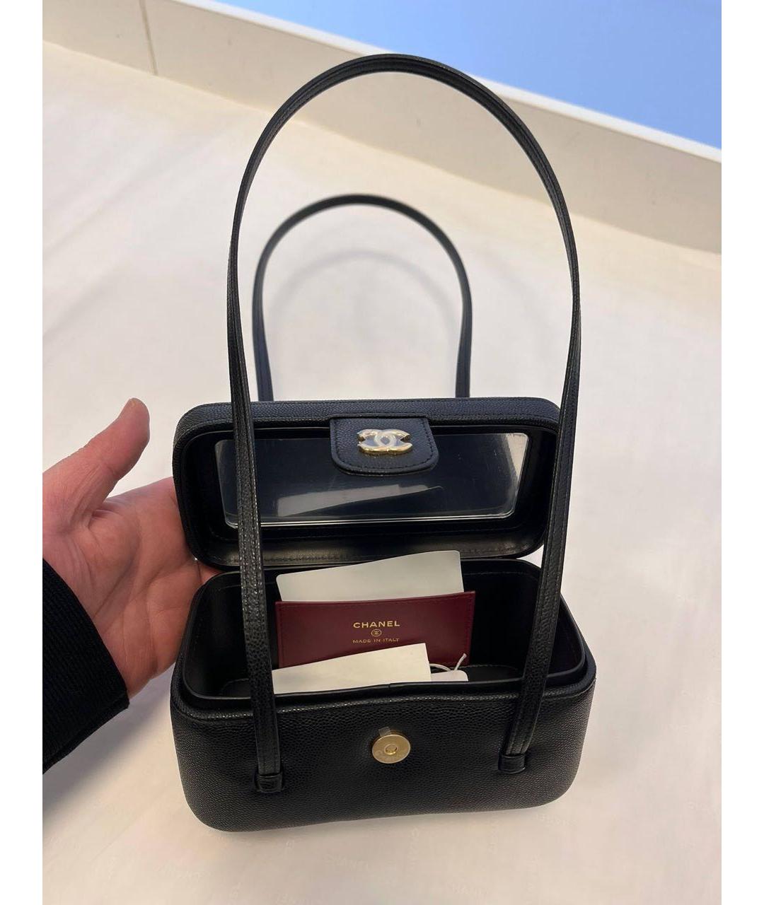 CHANEL Черная кожаная сумка через плечо, фото 3