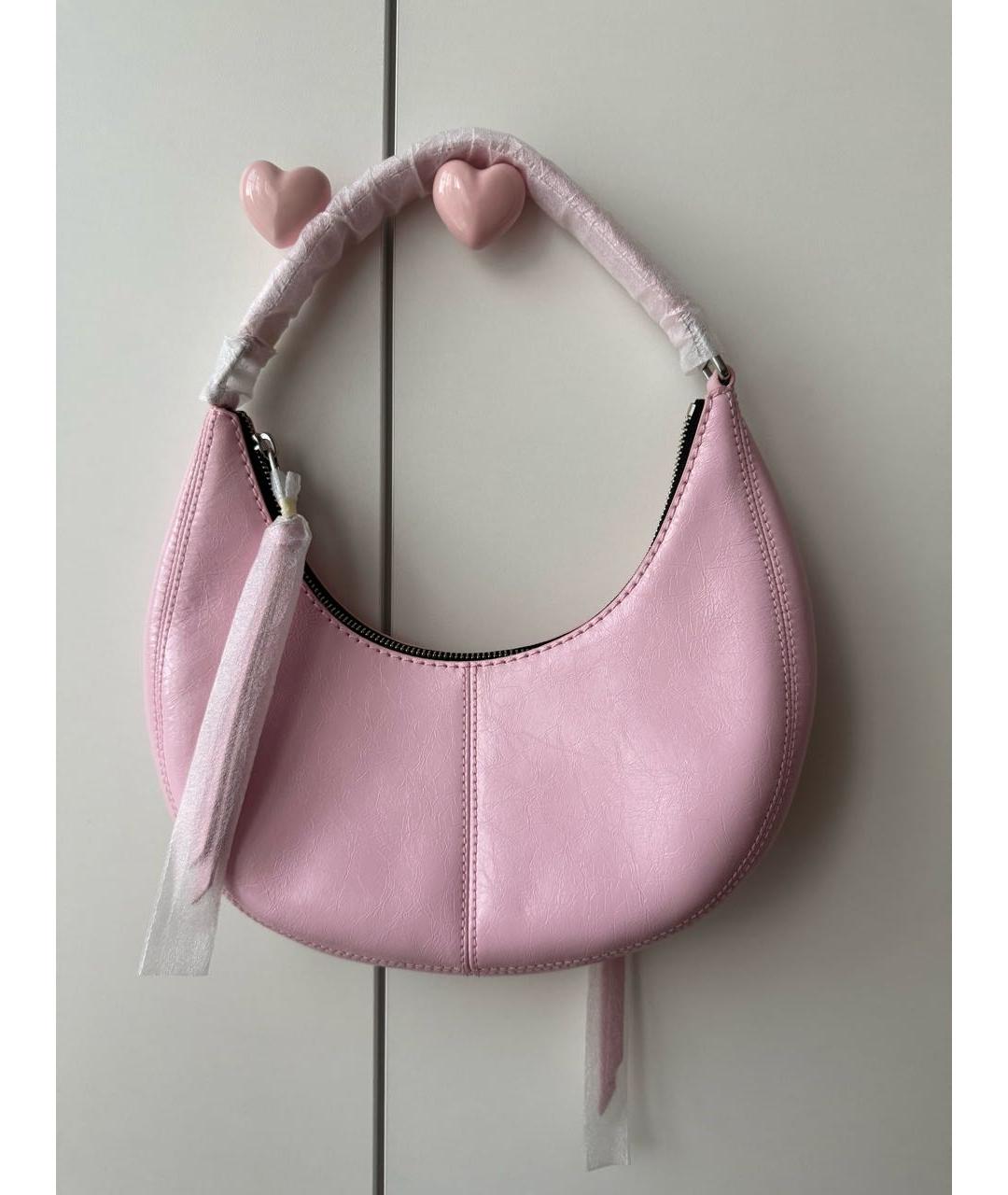 MARC JACOBS Розовая кожаная сумка с короткими ручками, фото 2