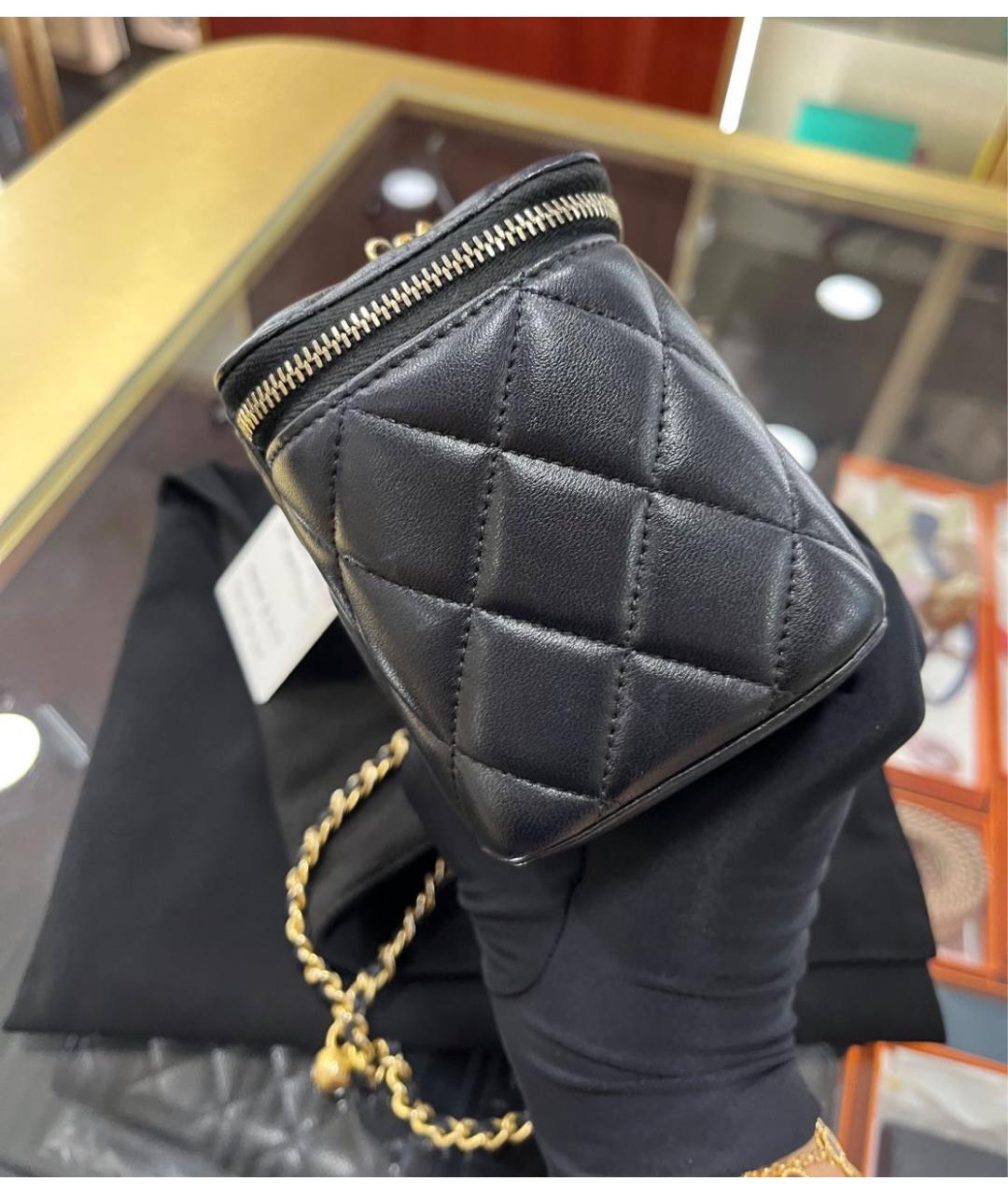 CHANEL Черная кожаная сумка через плечо, фото 2