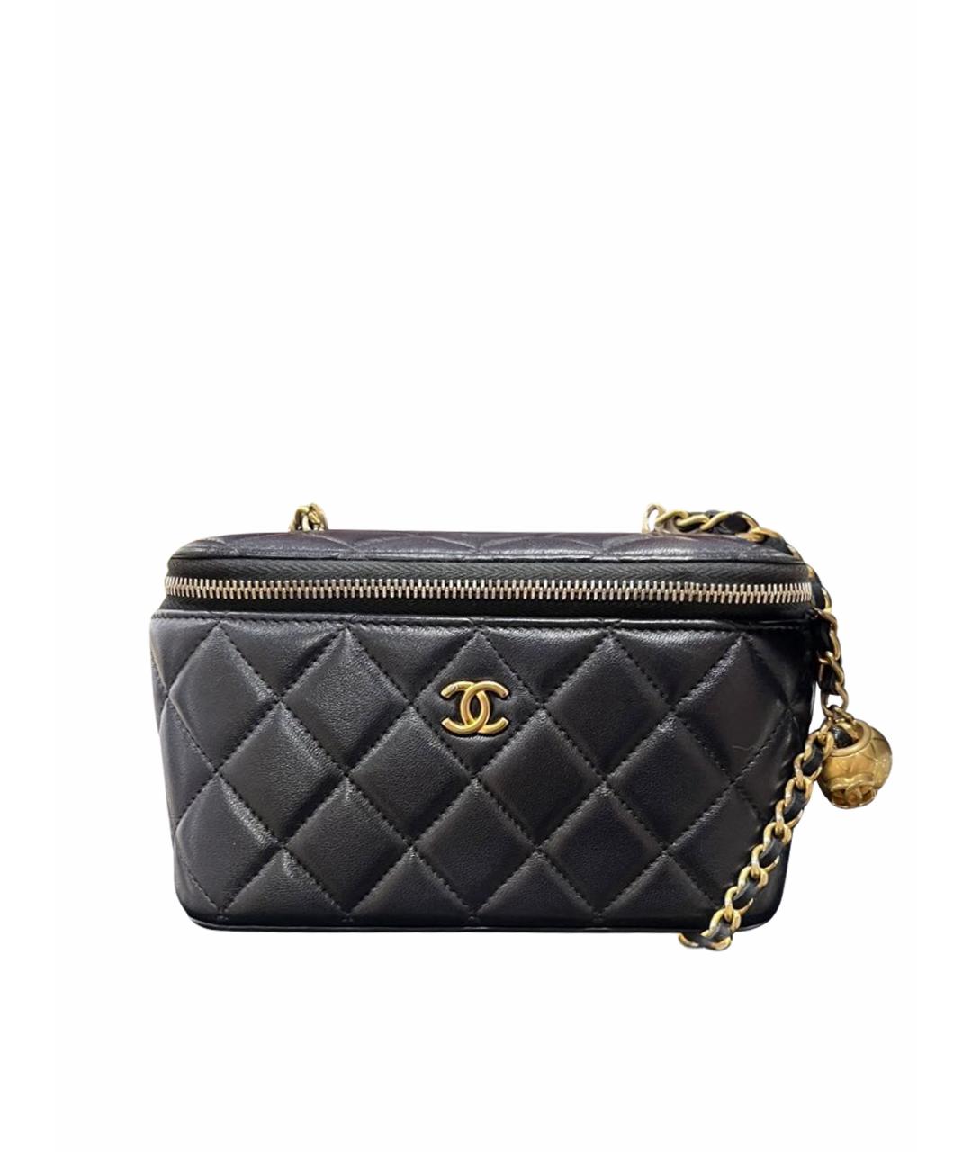 CHANEL Черная кожаная сумка через плечо, фото 1