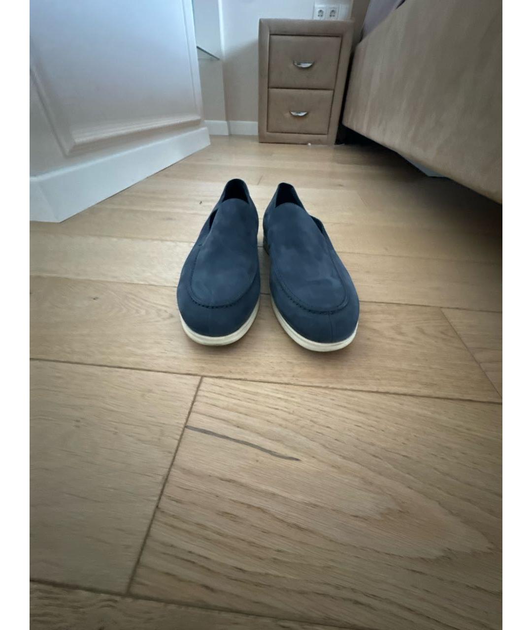 ATP ATELIER Синие замшевые лоферы, фото 2