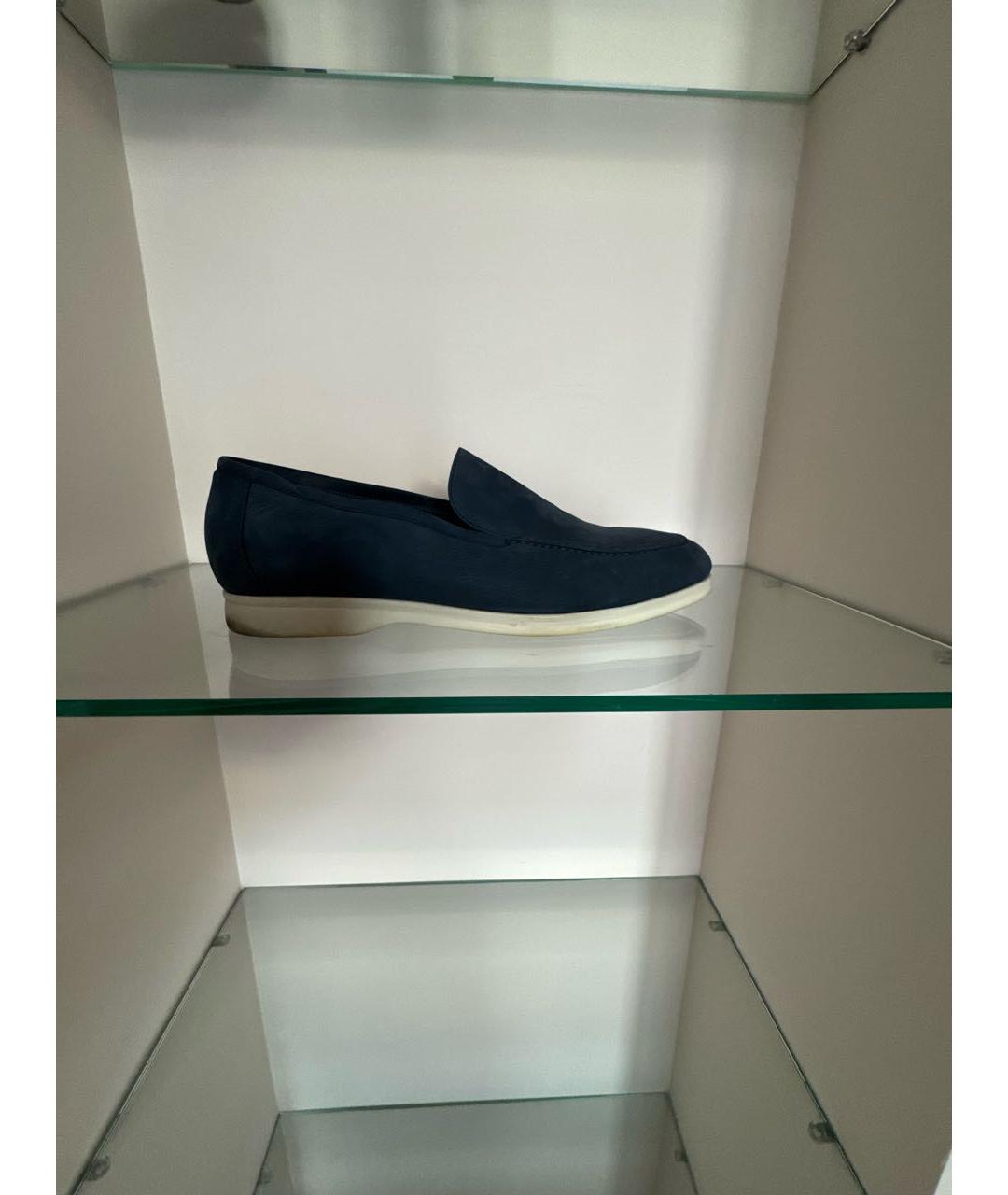 ATP ATELIER Синие замшевые лоферы, фото 5