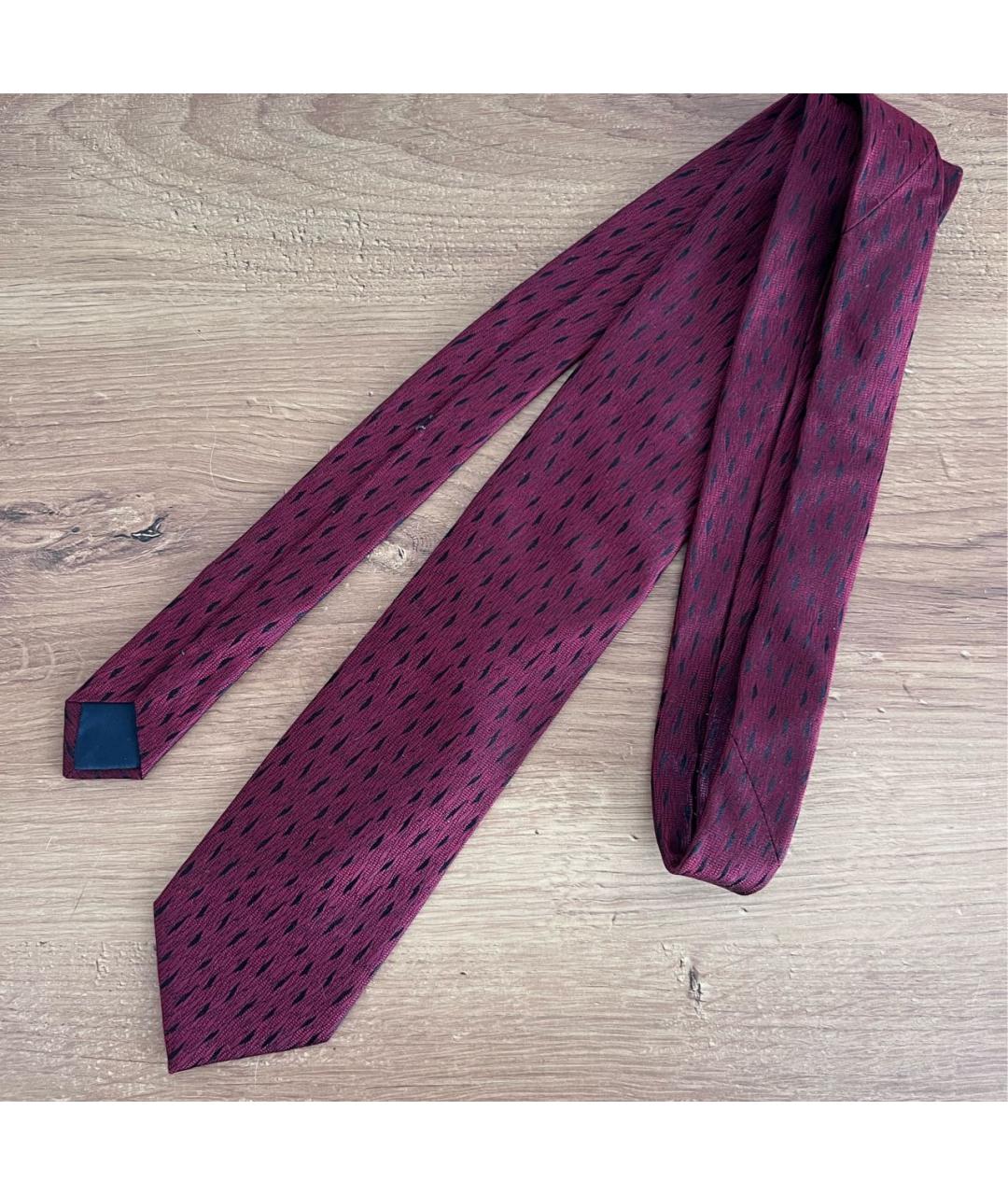 LANVIN Бордовый шелковый галстук, фото 2