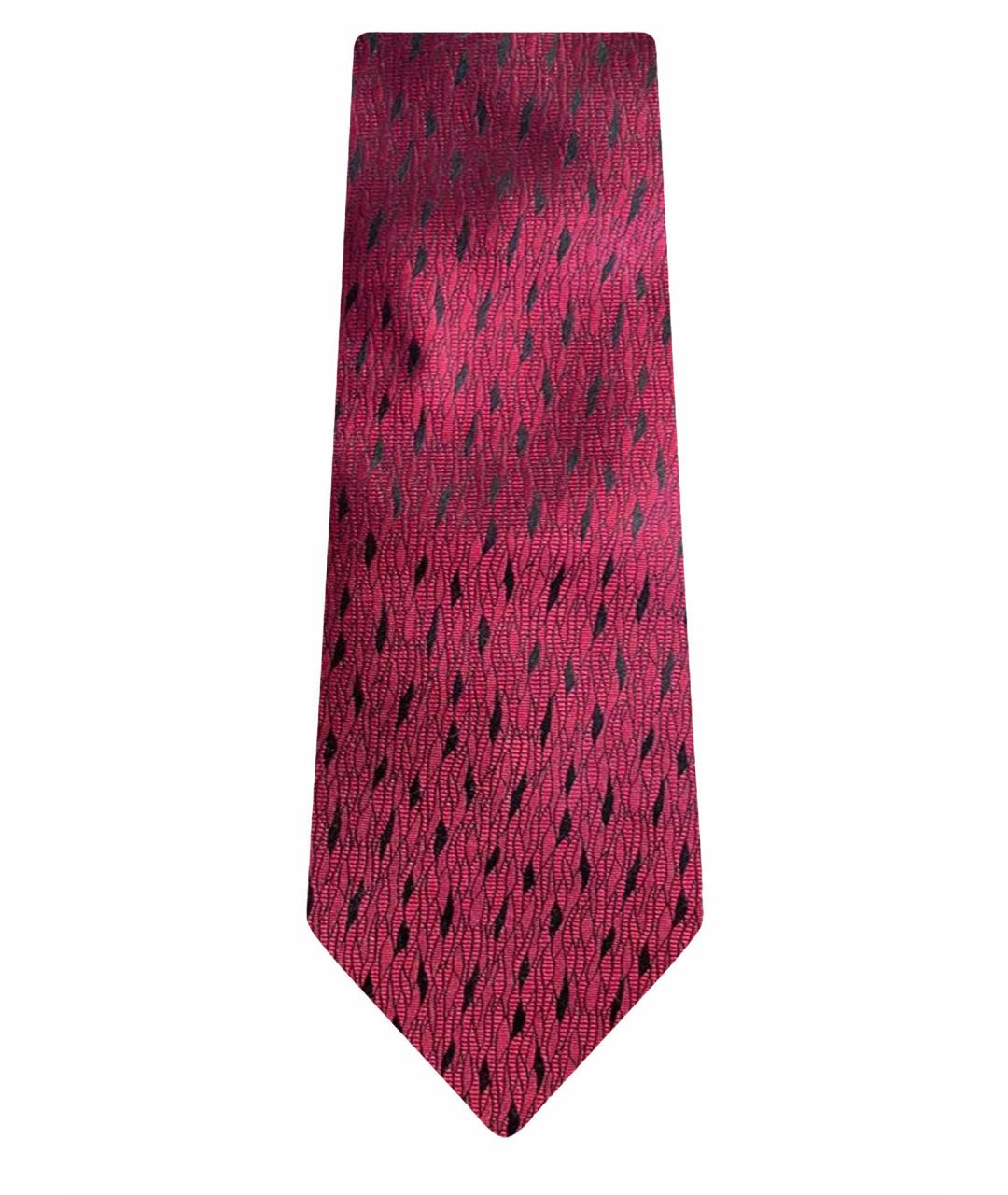 LANVIN Бордовый шелковый галстук, фото 1