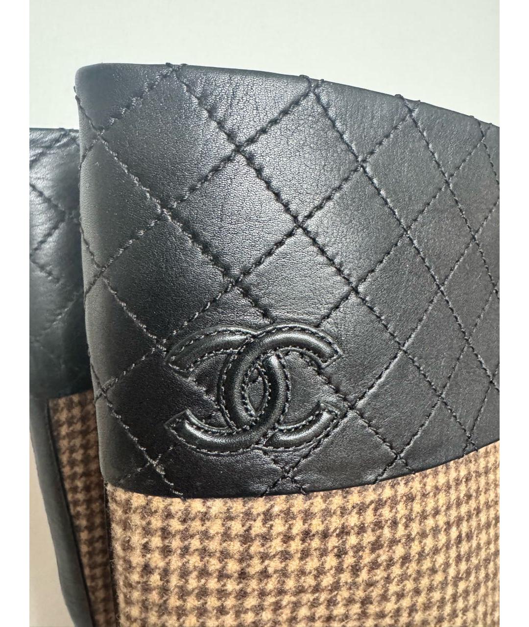 CHANEL Коричневые кожаные сапоги, фото 7