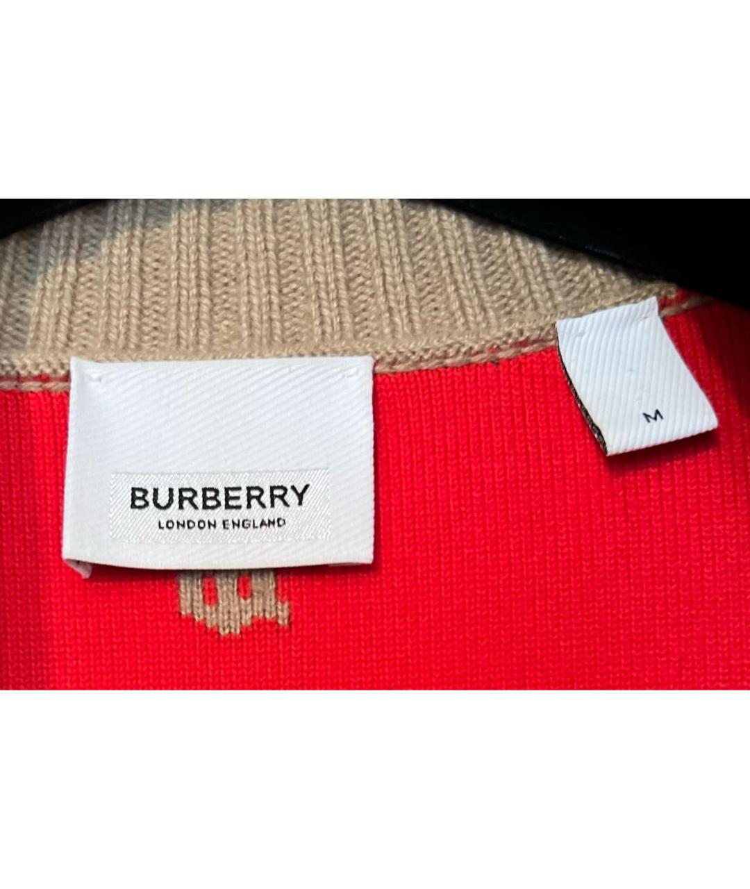 BURBERRY Бежевый шерстяной кардиган, фото 6