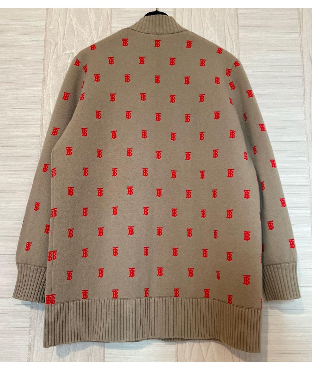 BURBERRY Бежевый шерстяной кардиган, фото 3