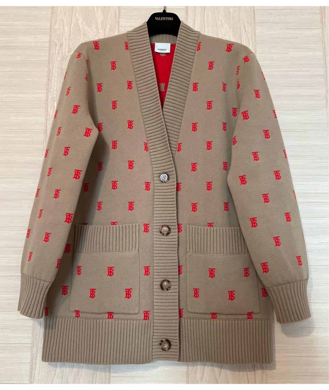 BURBERRY Бежевый шерстяной кардиган, фото 9