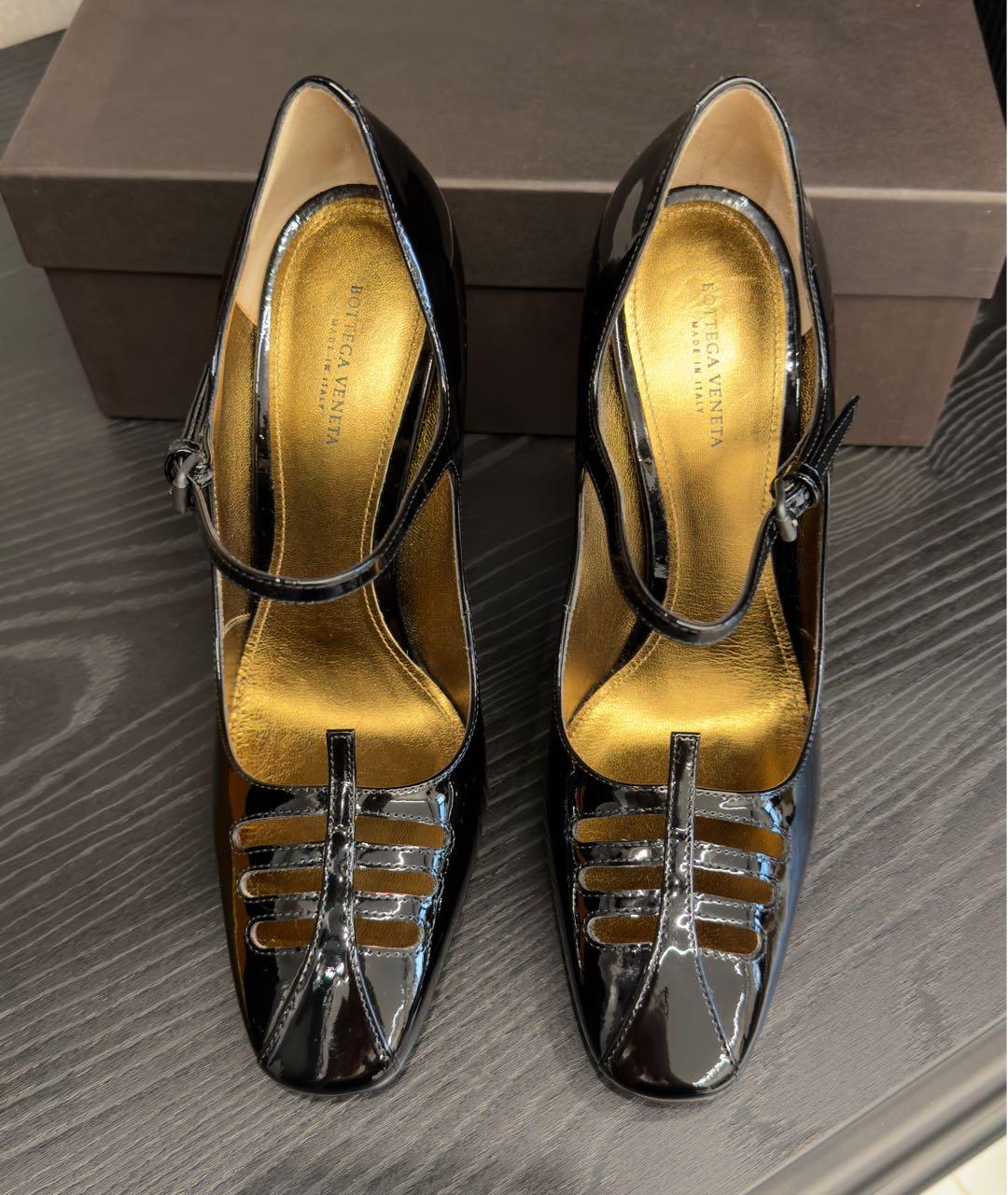 BOTTEGA VENETA Черные туфли из лакированной кожи, фото 2