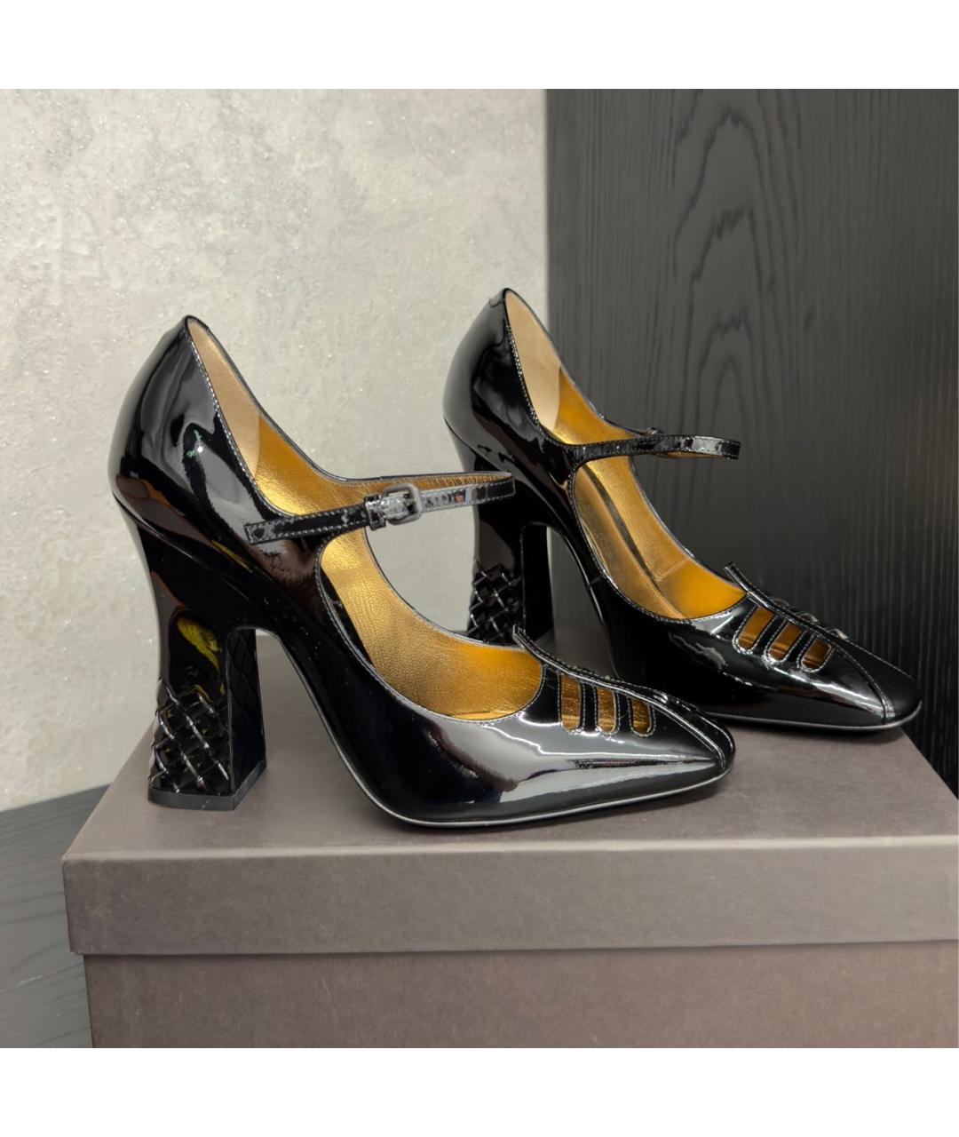 BOTTEGA VENETA Черные туфли из лакированной кожи, фото 3