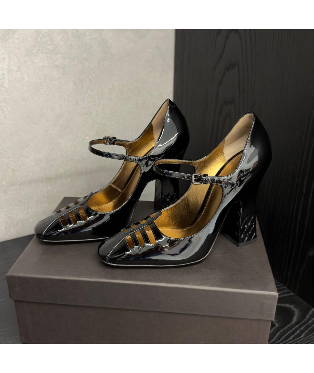 BOTTEGA VENETA Черные туфли из лакированной кожи, фото 8