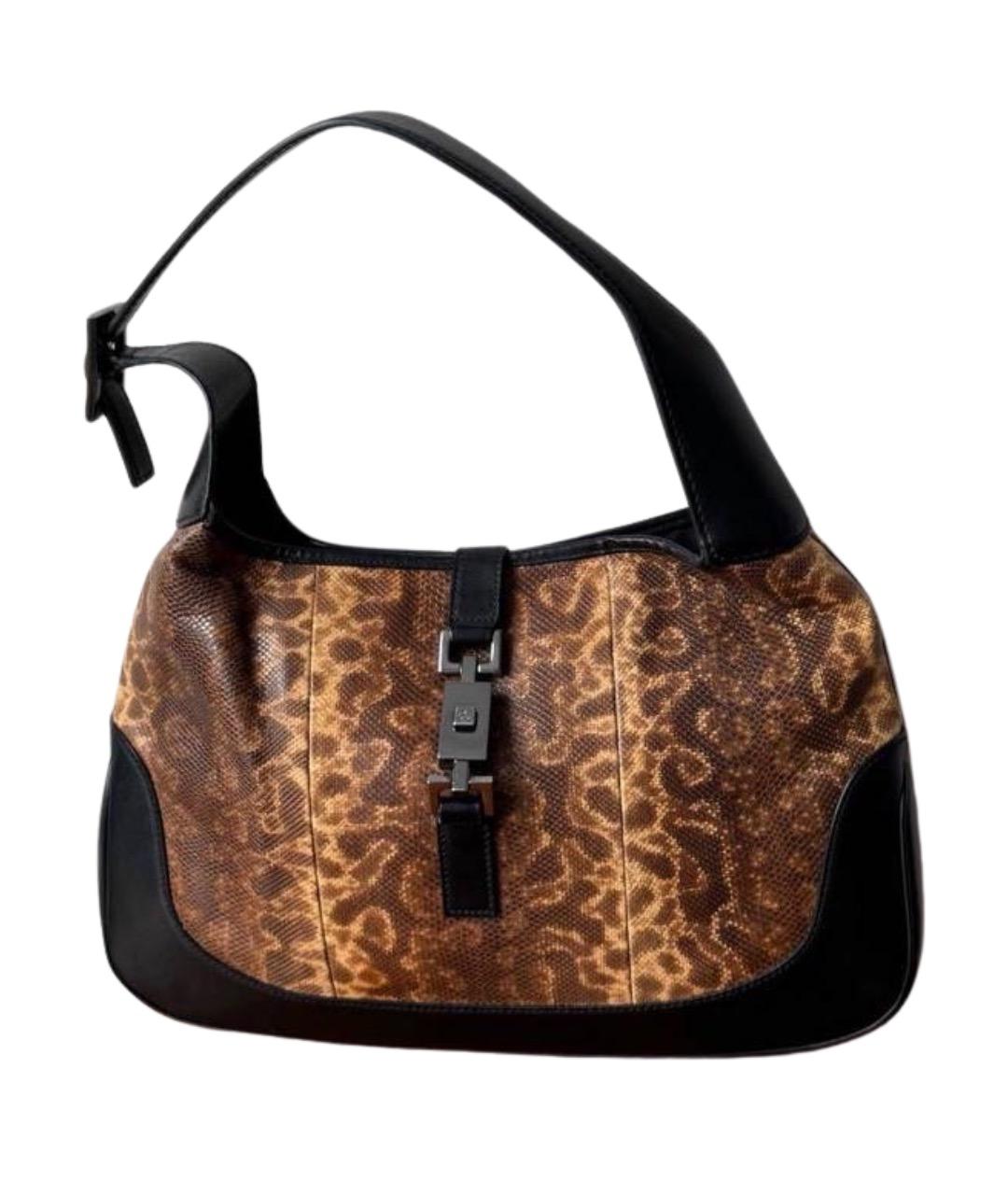 GUCCI Коричневая кожаная сумка через плечо, фото 1