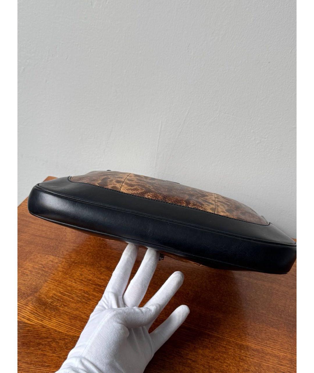 GUCCI Коричневая кожаная сумка через плечо, фото 9