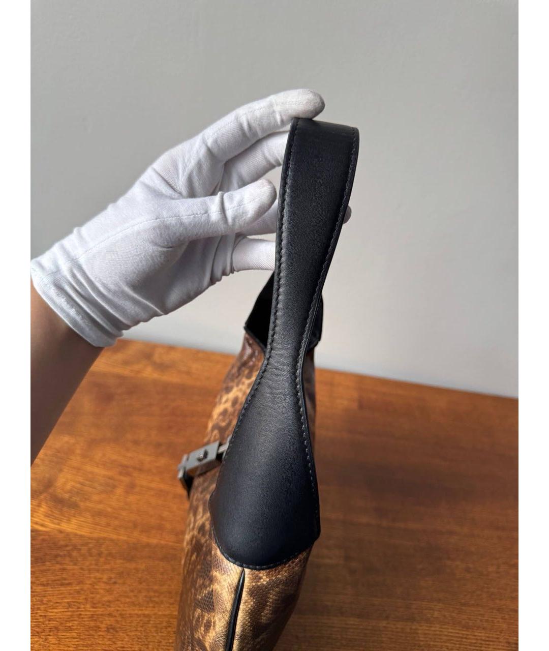 GUCCI Коричневая кожаная сумка через плечо, фото 6