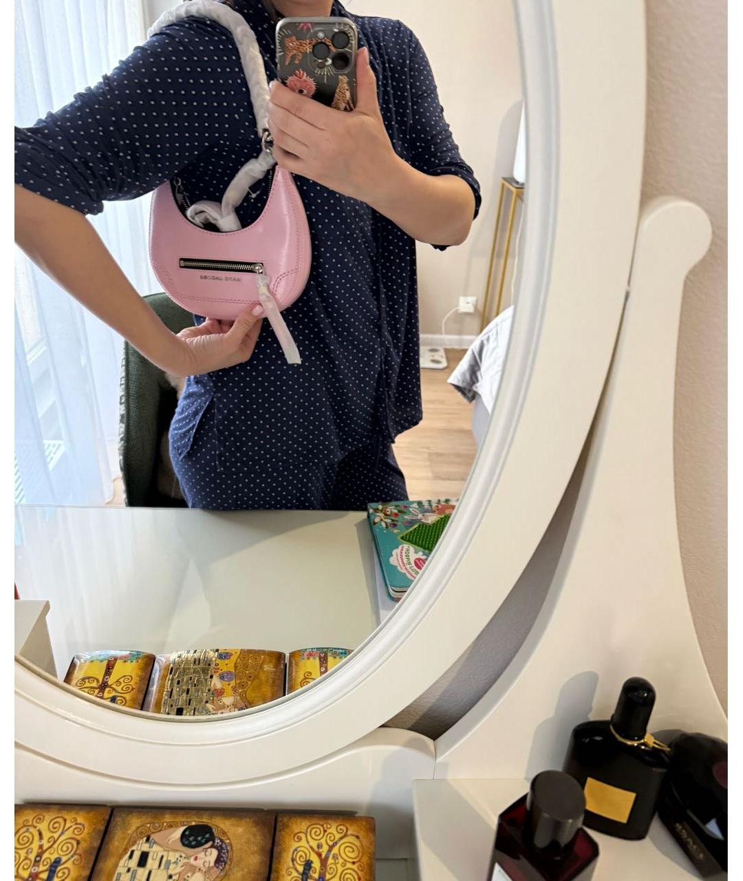 MARC JACOBS Розовая кожаная сумка через плечо, фото 2