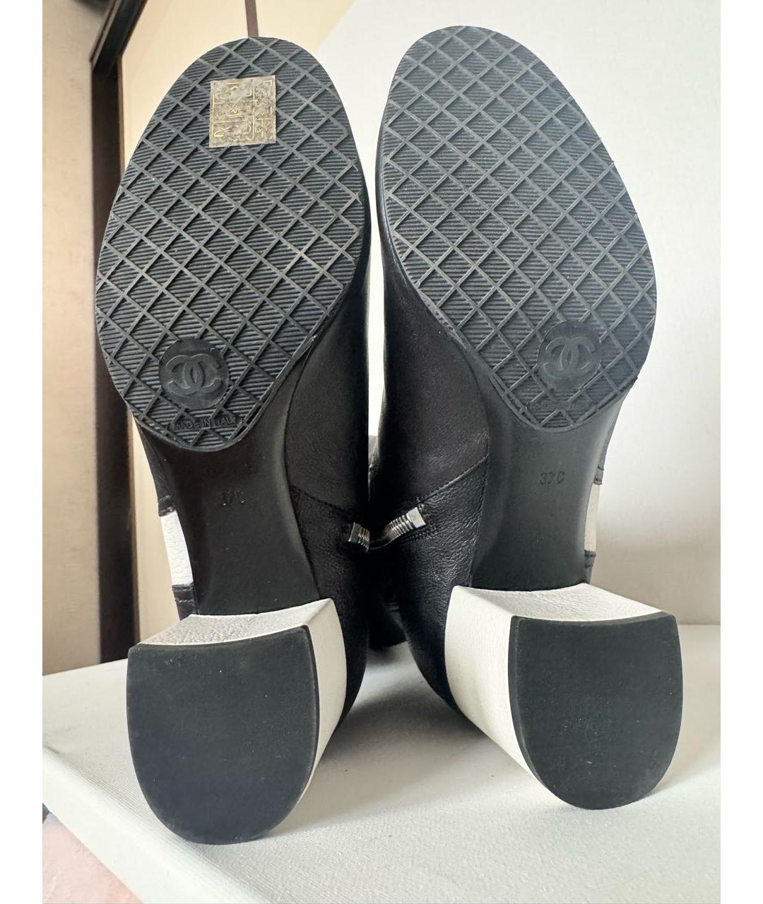 CHANEL Черные кожаные сапоги, фото 6