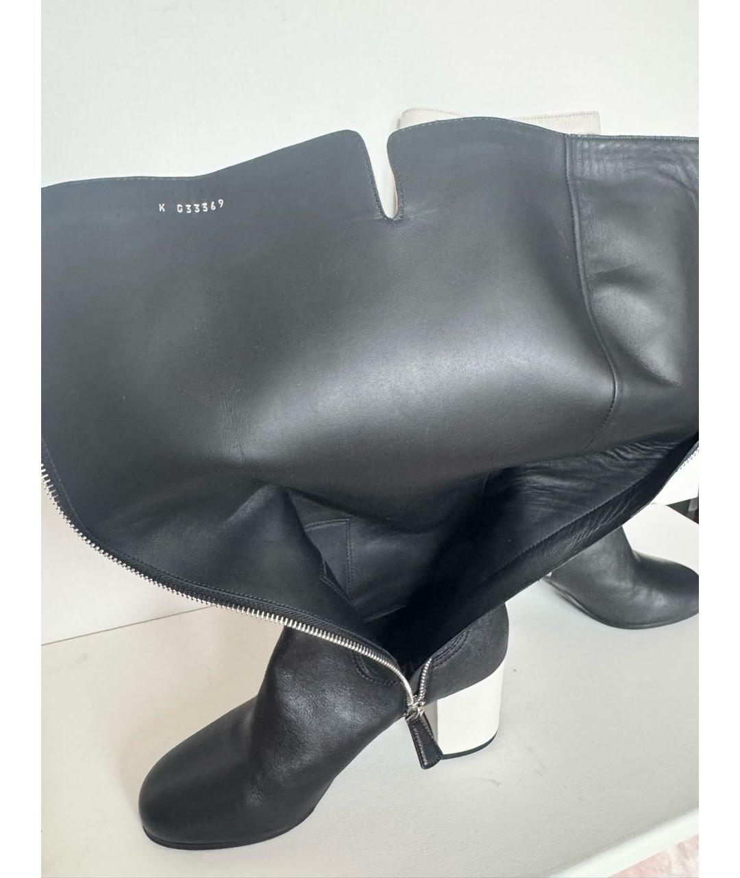 CHANEL Черные кожаные сапоги, фото 7