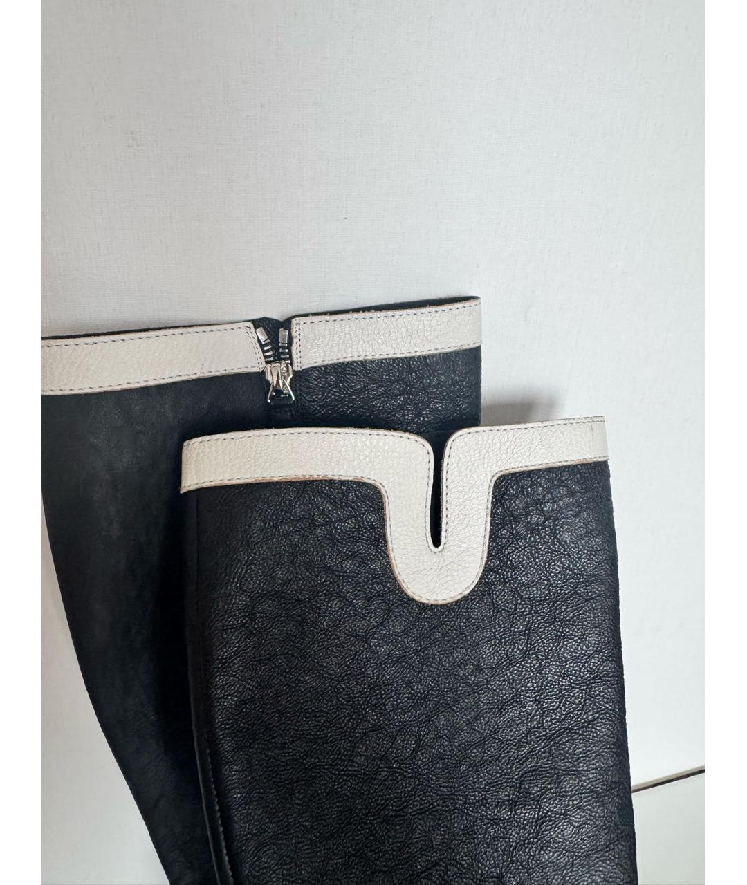 CHANEL Черные кожаные сапоги, фото 8