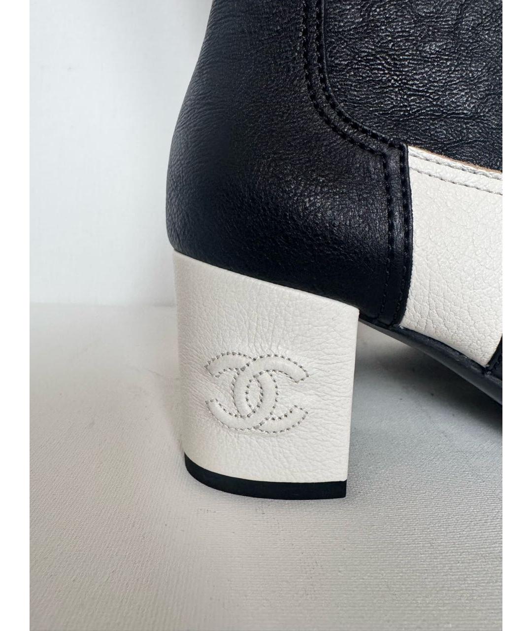 CHANEL Черные кожаные сапоги, фото 5