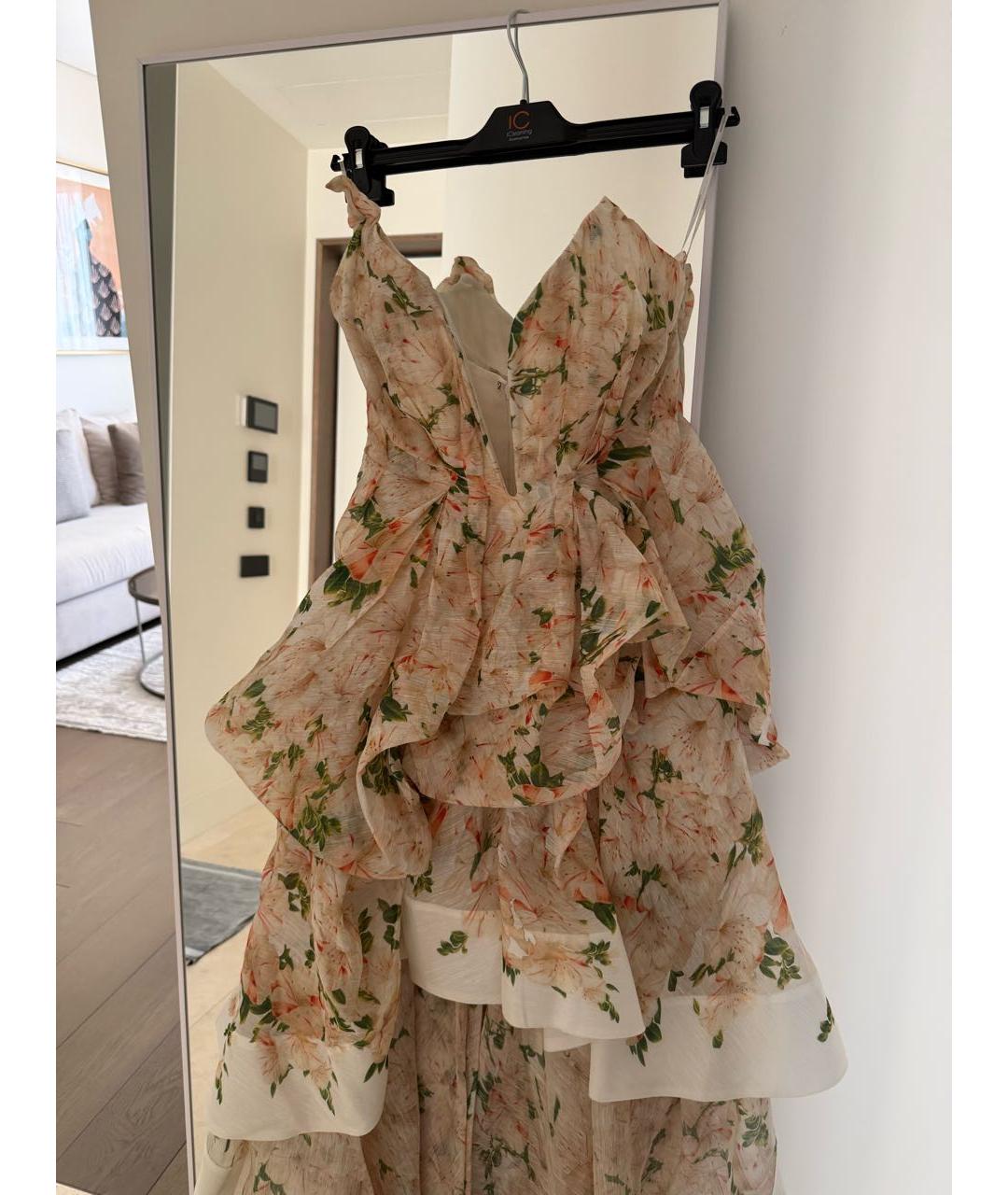 ZIMMERMANN Мульти льняное коктейльное платье, фото 3