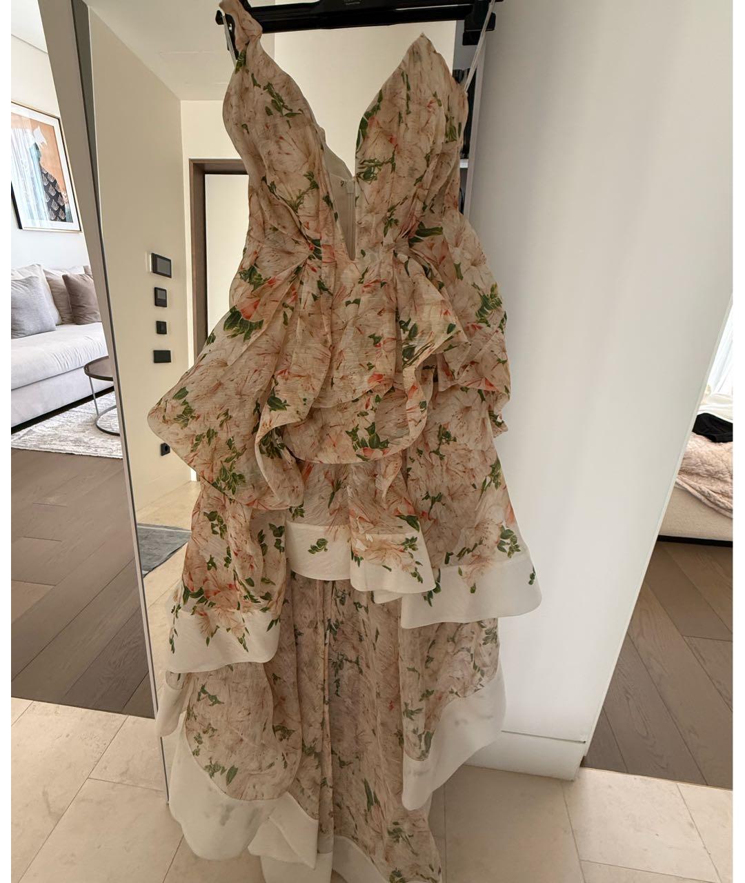 ZIMMERMANN Мульти льняное коктейльное платье, фото 5