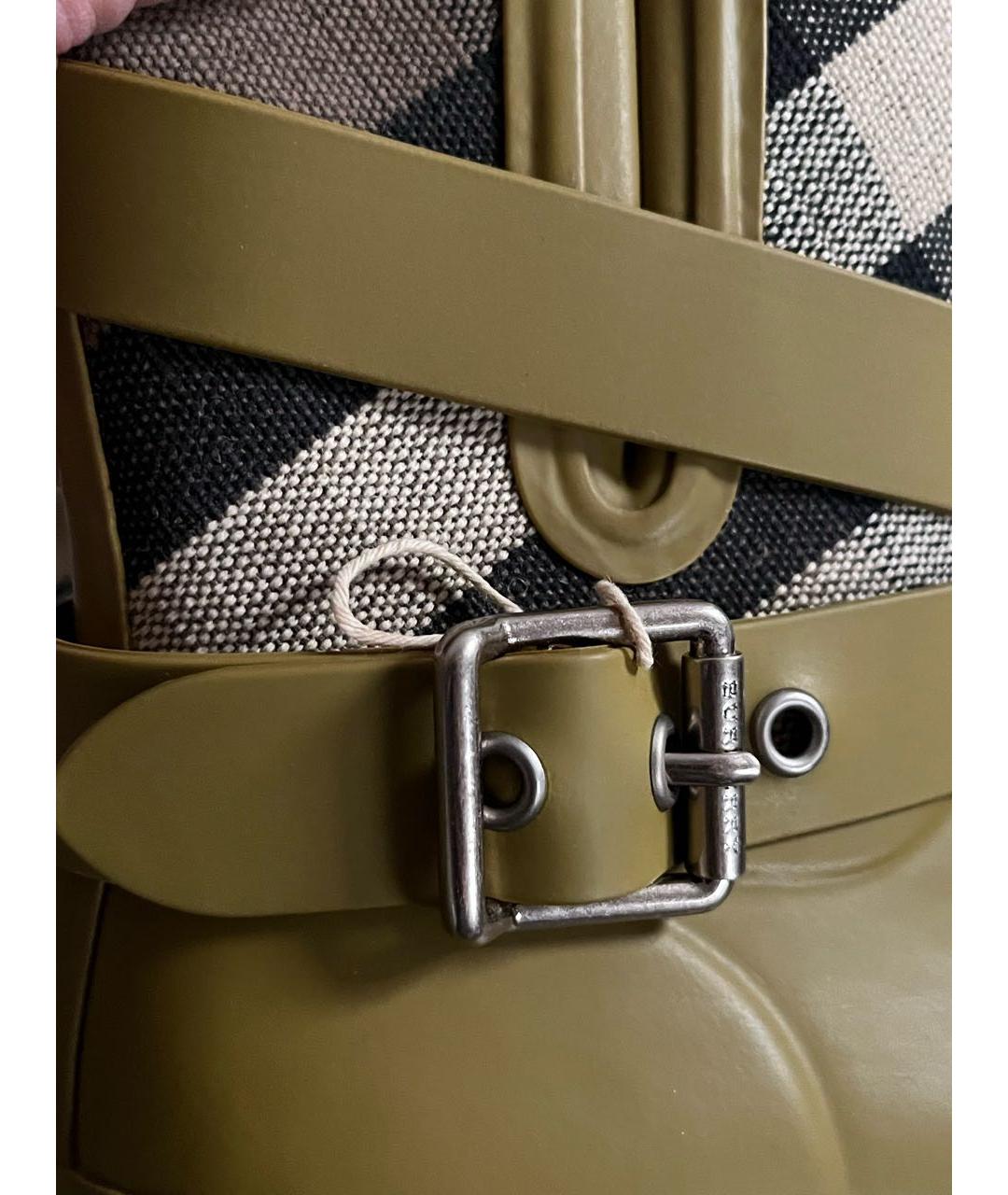 BURBERRY Горчичные резиновые сапоги, фото 6