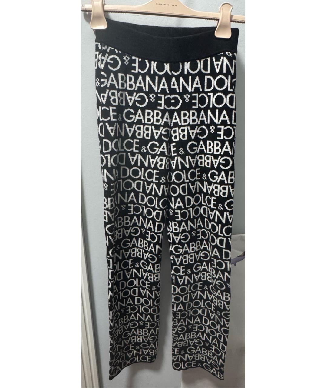 DOLCE & GABBANA KIDS Черные шерстяные брюки и шорты, фото 4