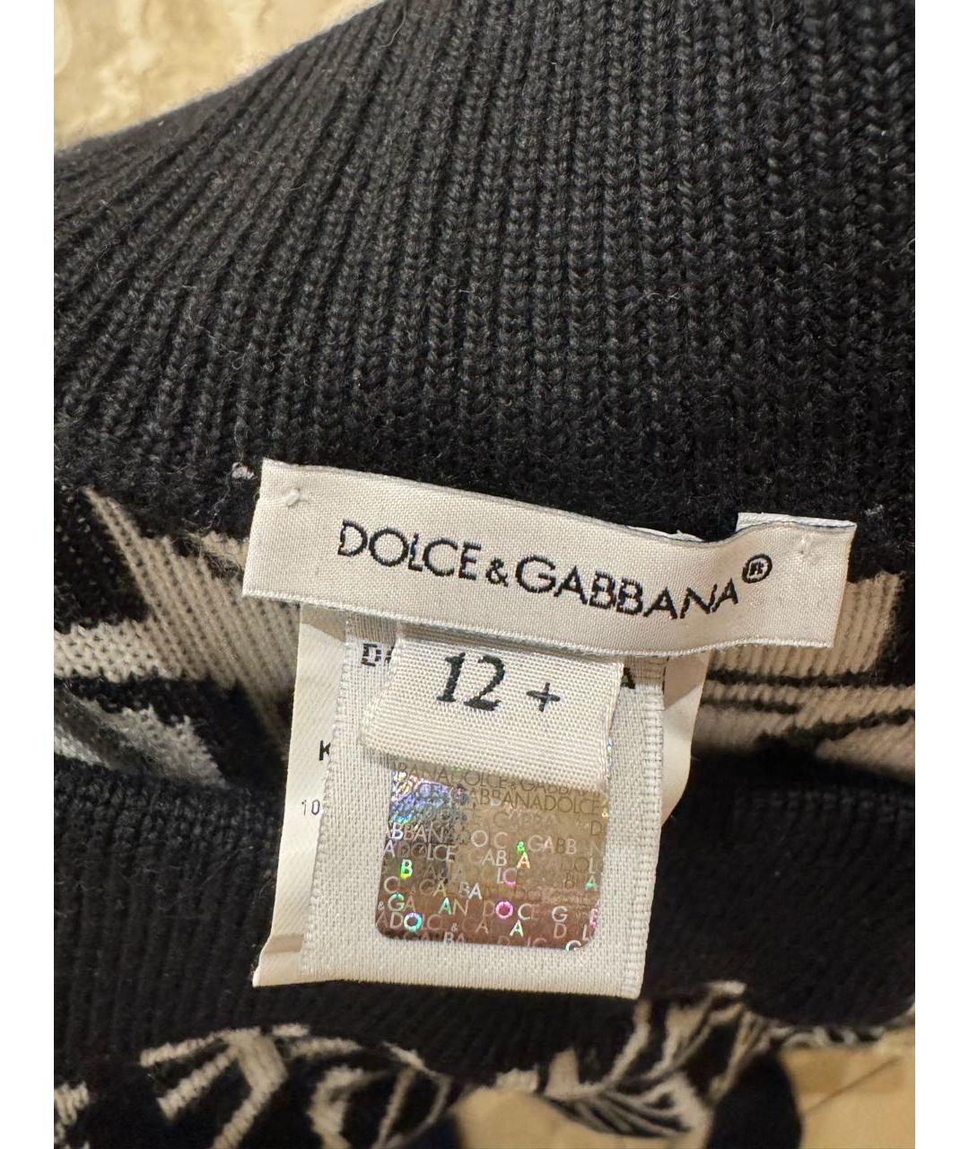 DOLCE & GABBANA KIDS Черные шерстяные брюки и шорты, фото 3