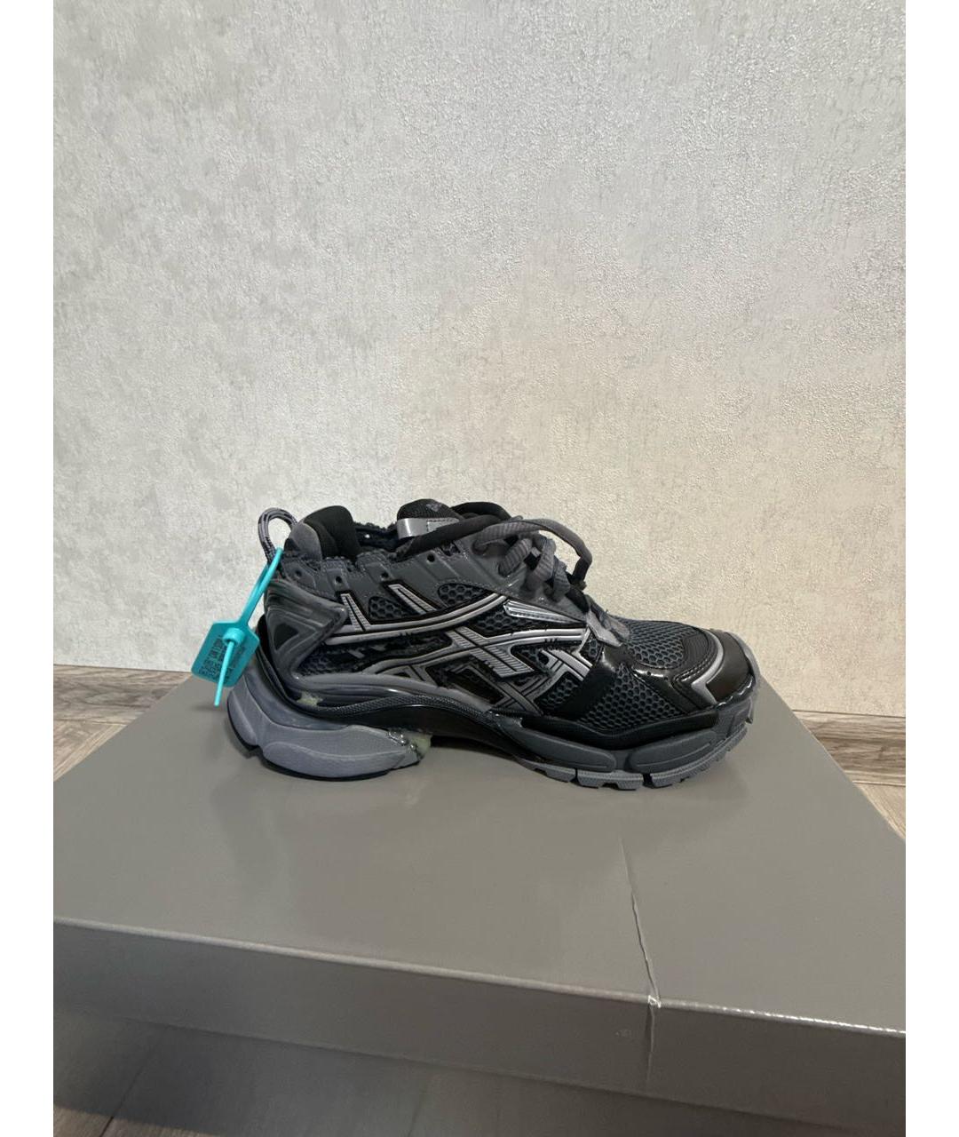 BALENCIAGA Серые текстильные низкие кроссовки / кеды, фото 5