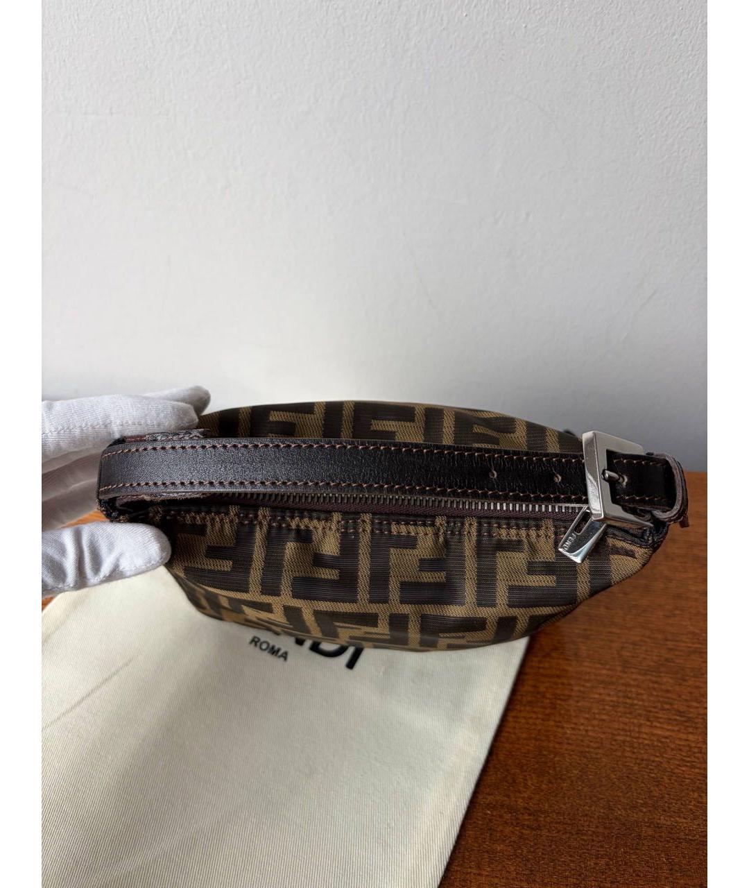 FENDI Коричневая сумка с короткими ручками, фото 6