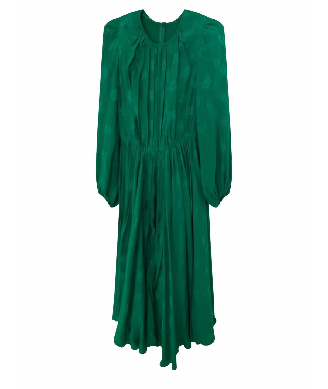DOLCE&GABBANA Зеленые шелковое коктейльное платье, фото 1