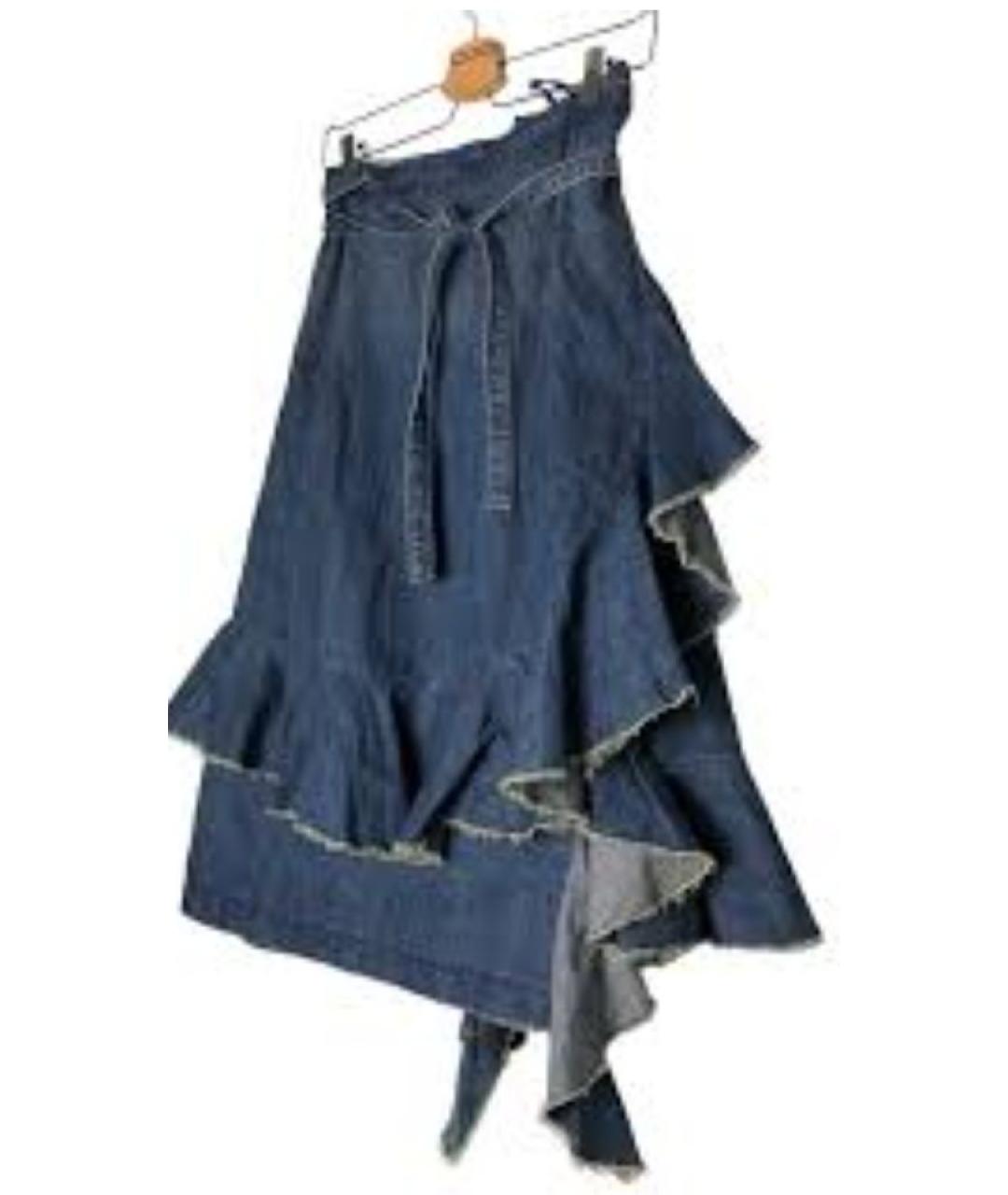 J.W.ANDERSON Синяя хлопковая юбка макси, фото 8