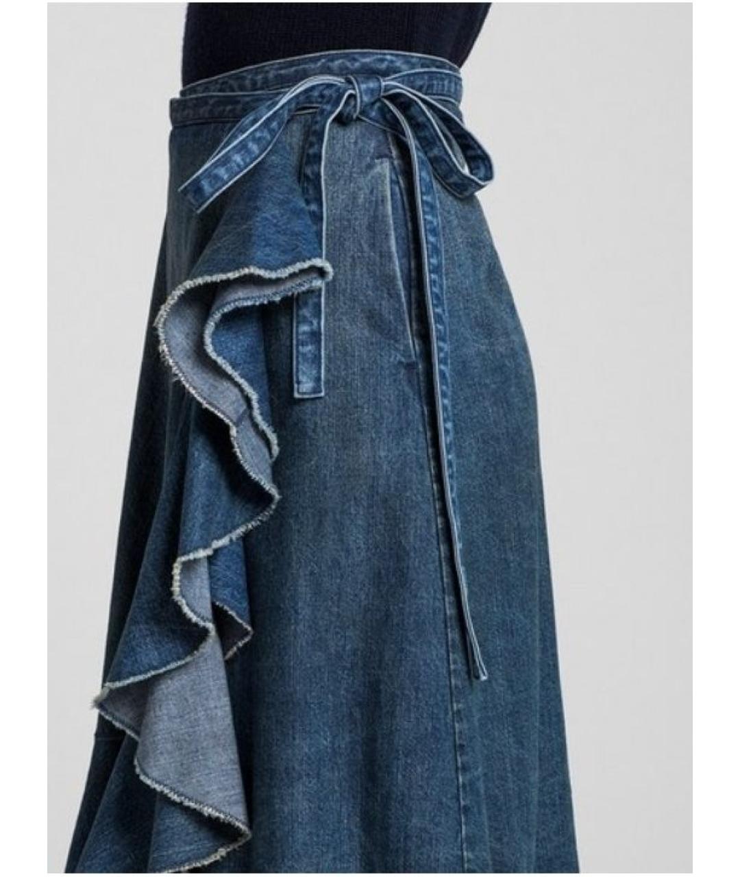 J.W.ANDERSON Синяя хлопковая юбка макси, фото 7