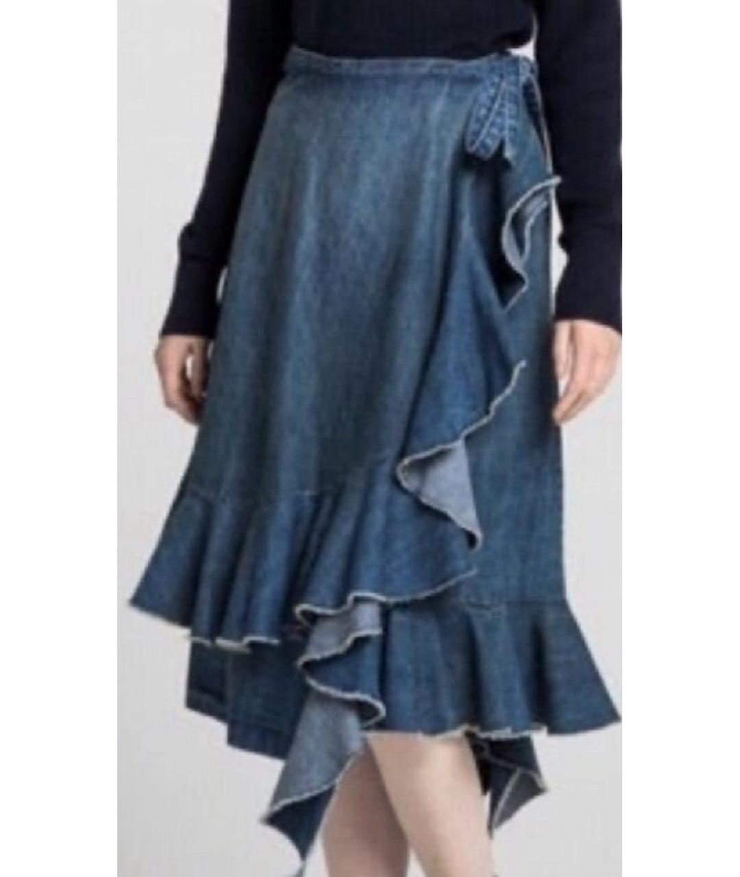 J.W.ANDERSON Синяя хлопковая юбка макси, фото 6