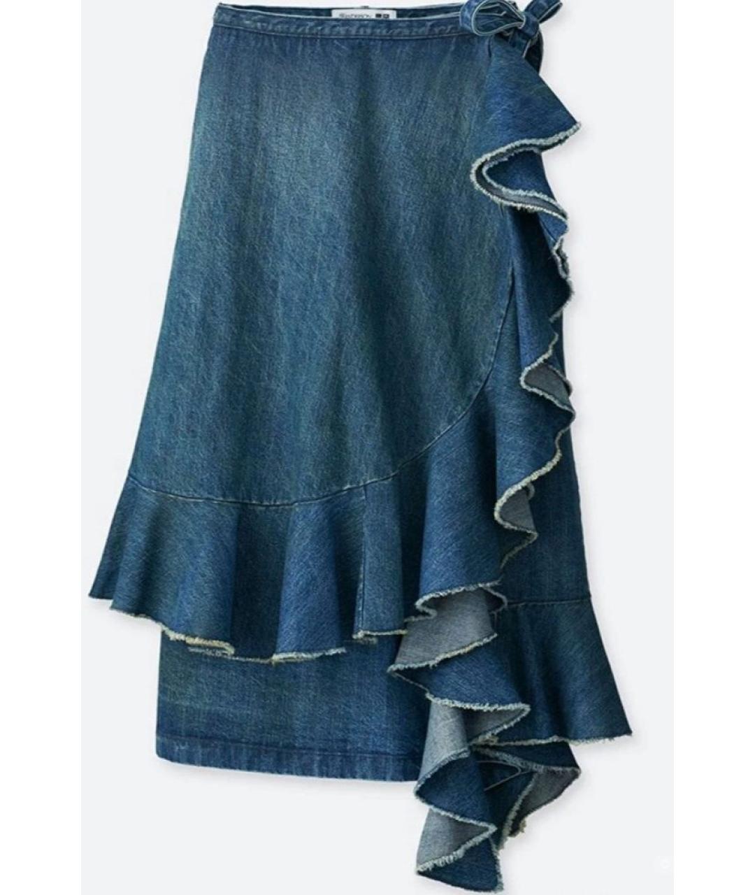 J.W.ANDERSON Синяя хлопковая юбка макси, фото 9