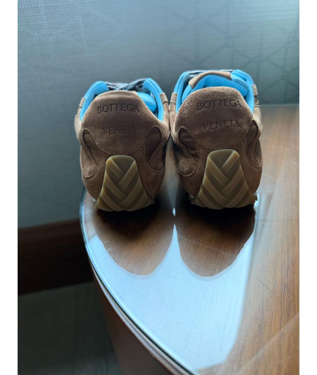 BOTTEGA VENETA Коричневые замшевые кроссовки, фото 4