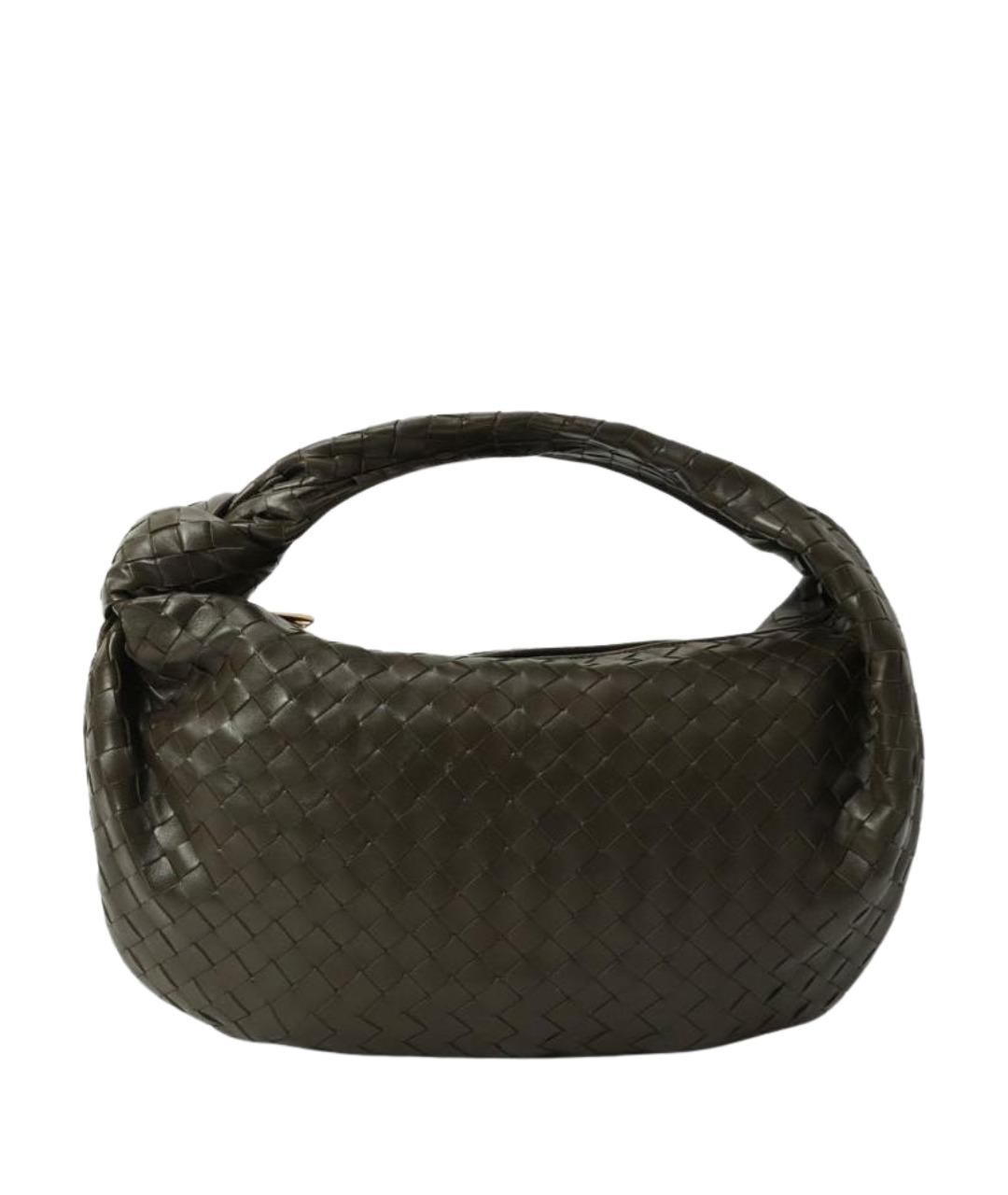 BOTTEGA VENETA Зеленая кожаная сумка с короткими ручками, фото 1