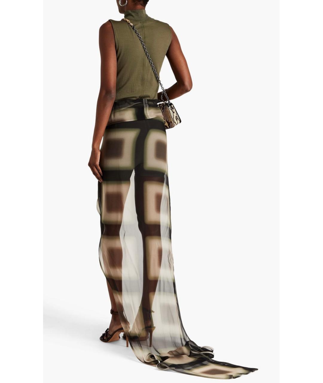 RICK OWENS Мульти вискозная юбка макси, фото 3