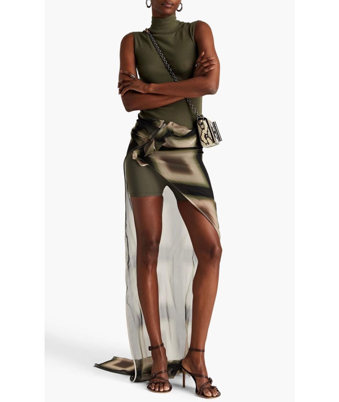 RICK OWENS Мульти вискозная юбка макси, фото 2