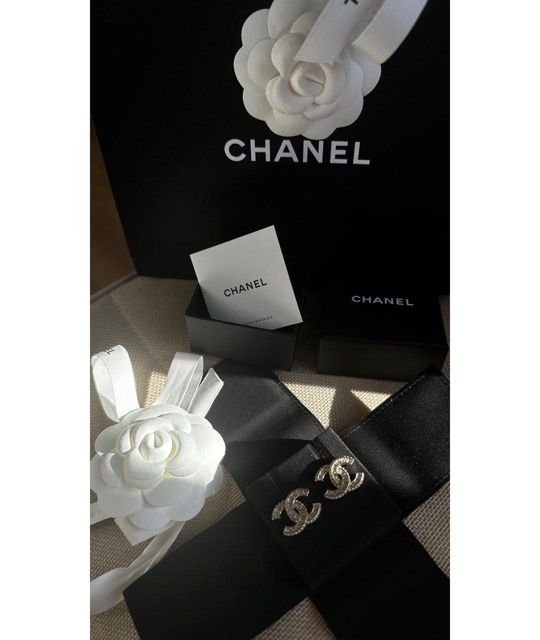 CHANEL Серебряные металлические серьги, фото 4