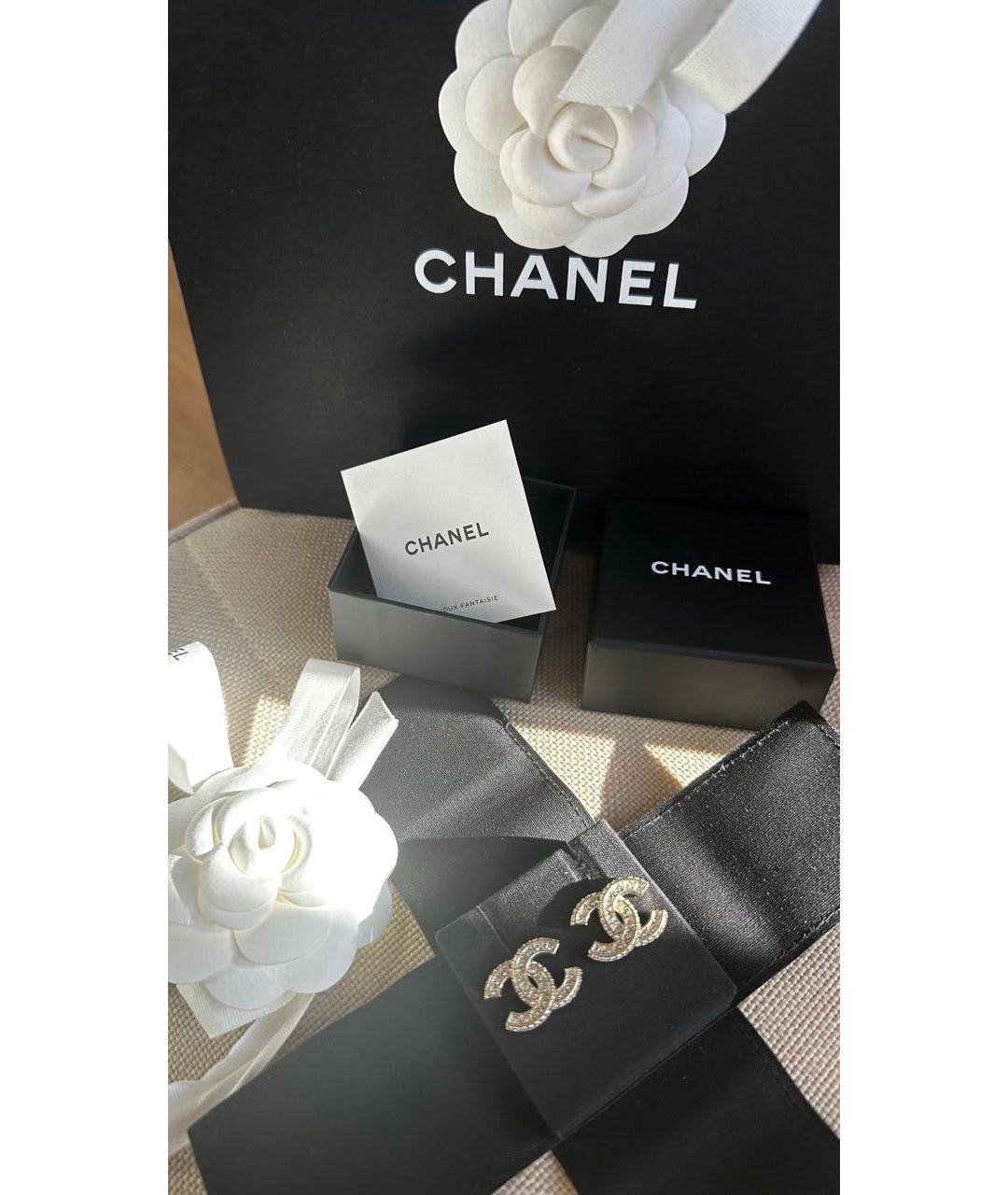 CHANEL Серебряные металлические серьги, фото 3