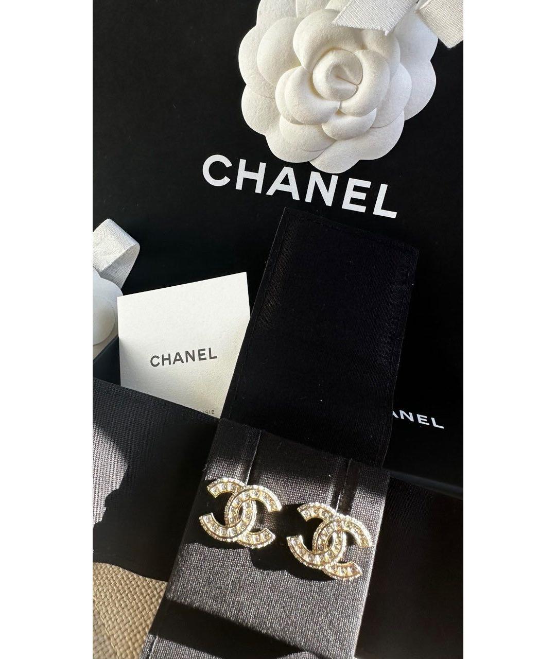 CHANEL Серебряные металлические серьги, фото 2