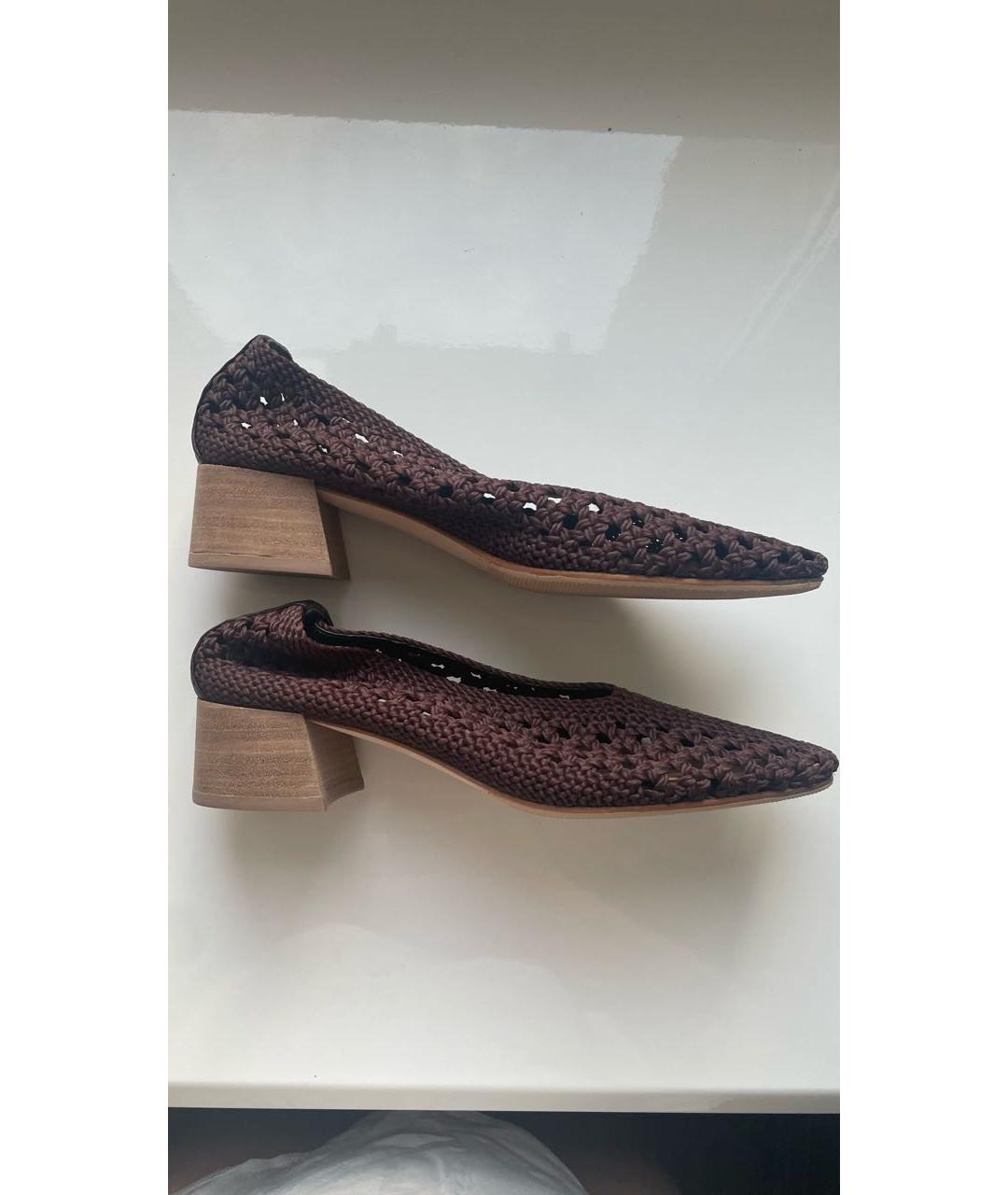 MIISTA Коричневые текстильные туфли, фото 2